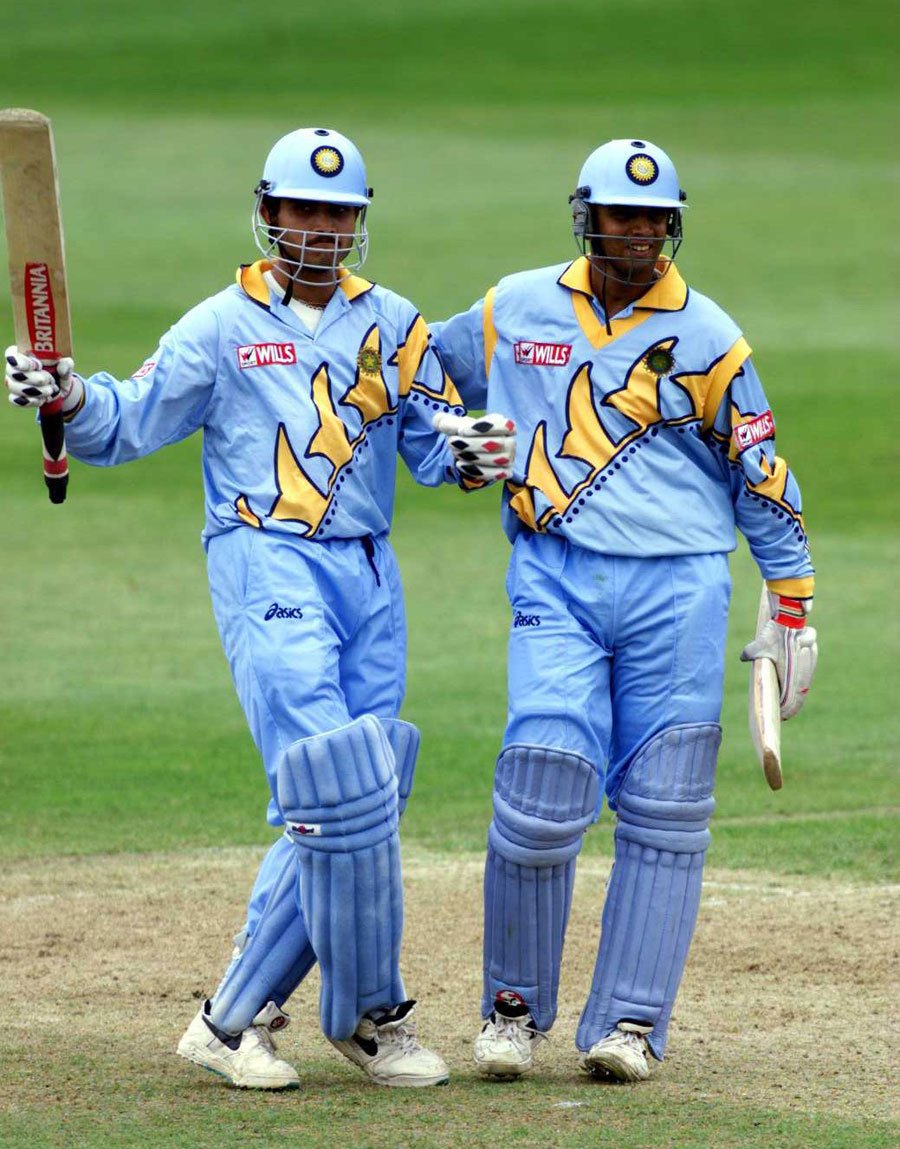 The Men in Blue ended up with the most centurions in the tournament. Rahul Dravid scored two, while Tendulkar, Ganguly and Ajay Jadeja scored one century each. Photo courtesy: Twitter/@OpIndia