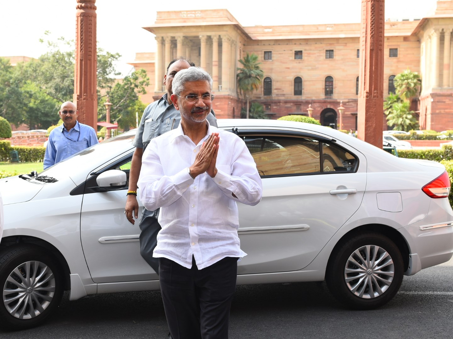 Subrahmanyam Jaishankar, Minister of External Affairs, Government of India arriving at his office on 31 May 2019, the day he took in-charge of the portfolio. Photo courtesy: Facebook Page MEA