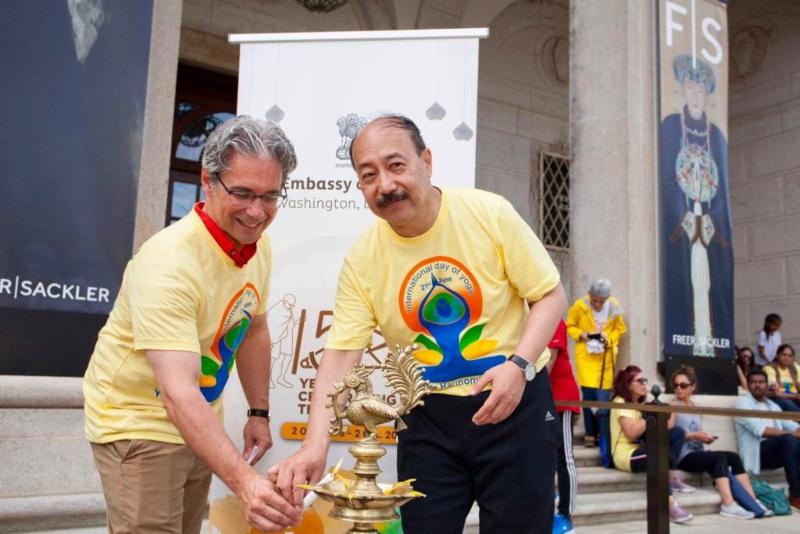 Ambassador Harsh Vardhan Shringla noted that yoga has been widely adopted by people all over the world, transcending linguistic and cultural boundaries, and has millions of practitioners in USA. 