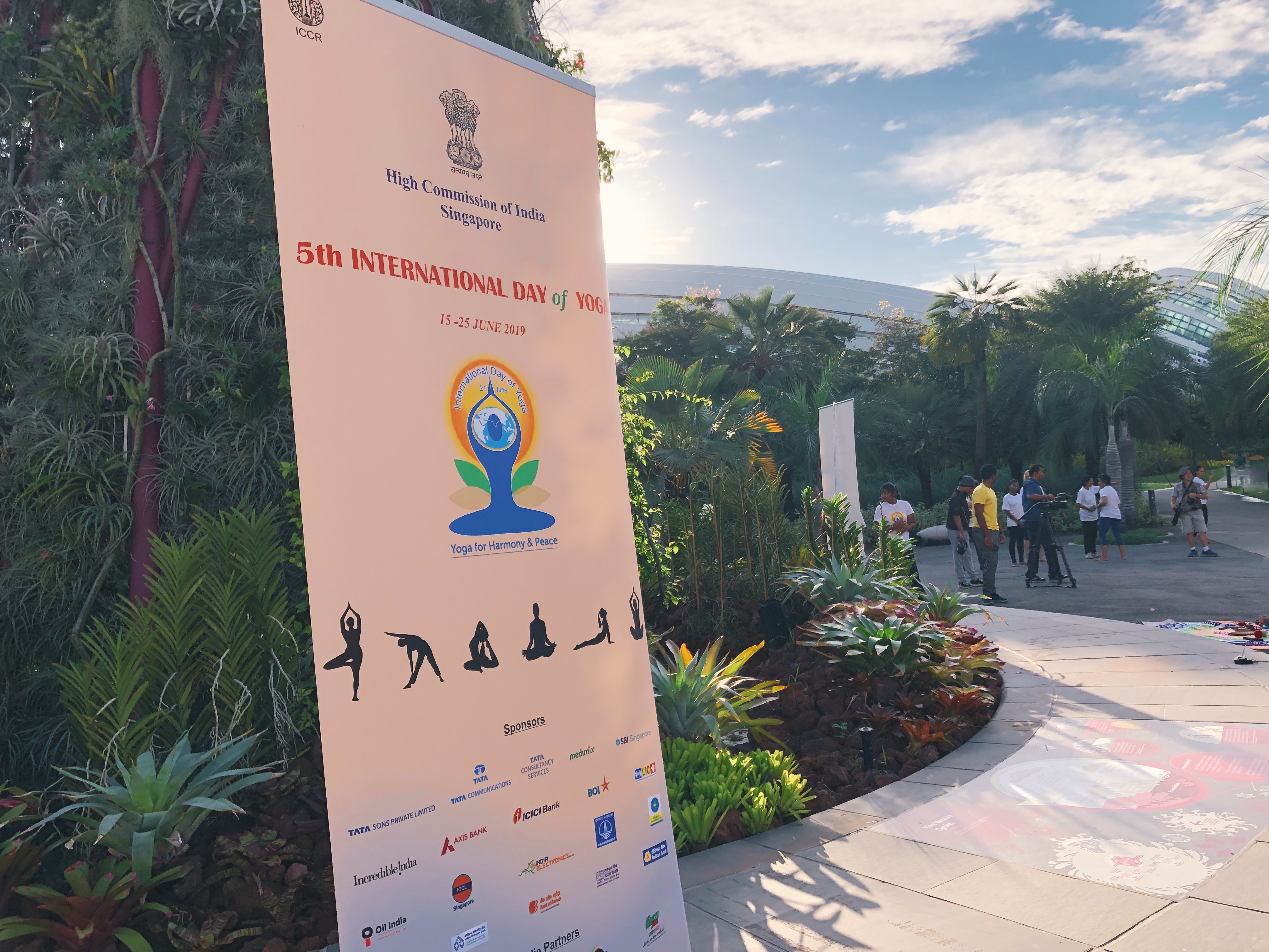 The inauguration for International Day of Yoga in Singapore was held at the Gardens By The Bay. This place looks unreal in the beautiful morning light. Photo: Connected to India