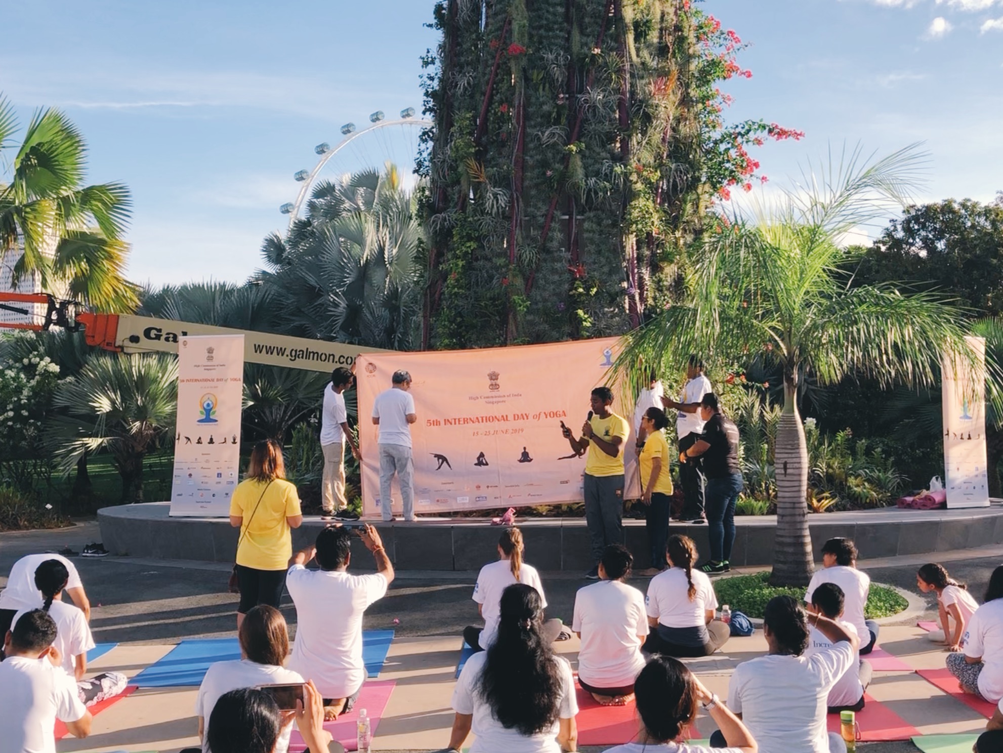 High Commissioner of India to Singapore, Mr Jawed Ashraf, inaugurating the International Day of Yoga 2019. Photo: Connected to India