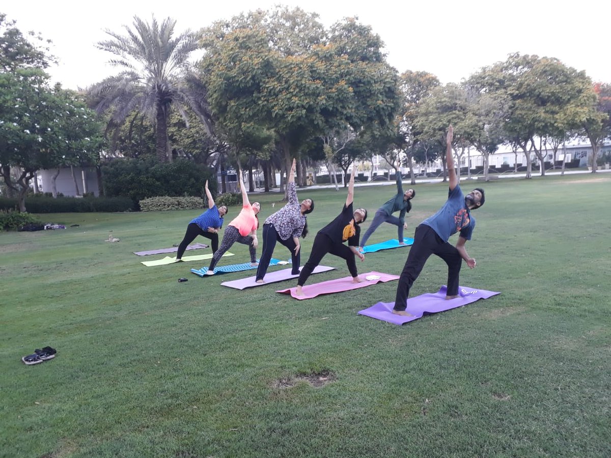 The main programme of Yoga will be organised at Zabeel Park in Dubai on June 21 with mass yoga sessions to be held in Ajman, Sharjah, Umm Al Quwain and Fujairah. Photo courtesy: Twitter/@cgidubai