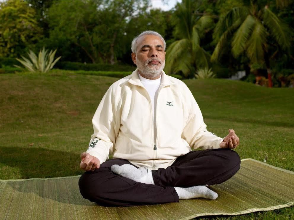 Indian Prime Minister Narendra Modi is a true-blue yoga aficionado. Photo courtesy: Gujarat government