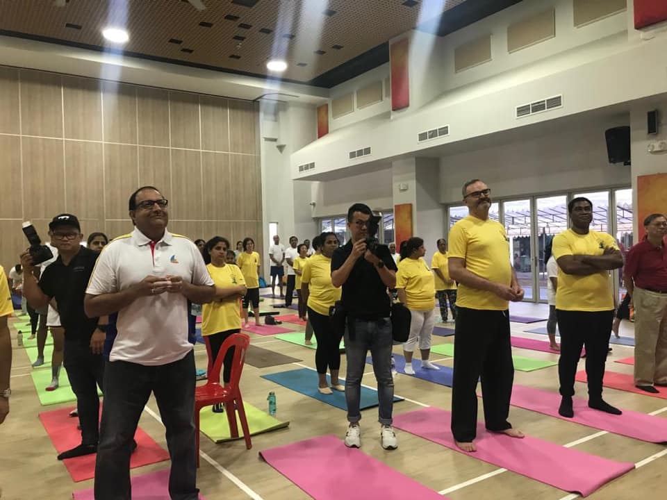 Yoga session held at West Coast Community Centre. Photo courtesy: High Commission of India, Singapore