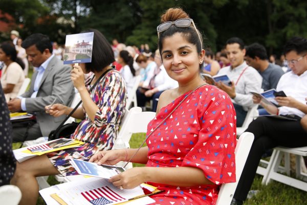 Mount Vernon, the home of the first US President George Washington, hosted a naturalisation ceremony for 51 immigrants from 28 countries who were sworn in as American citizens