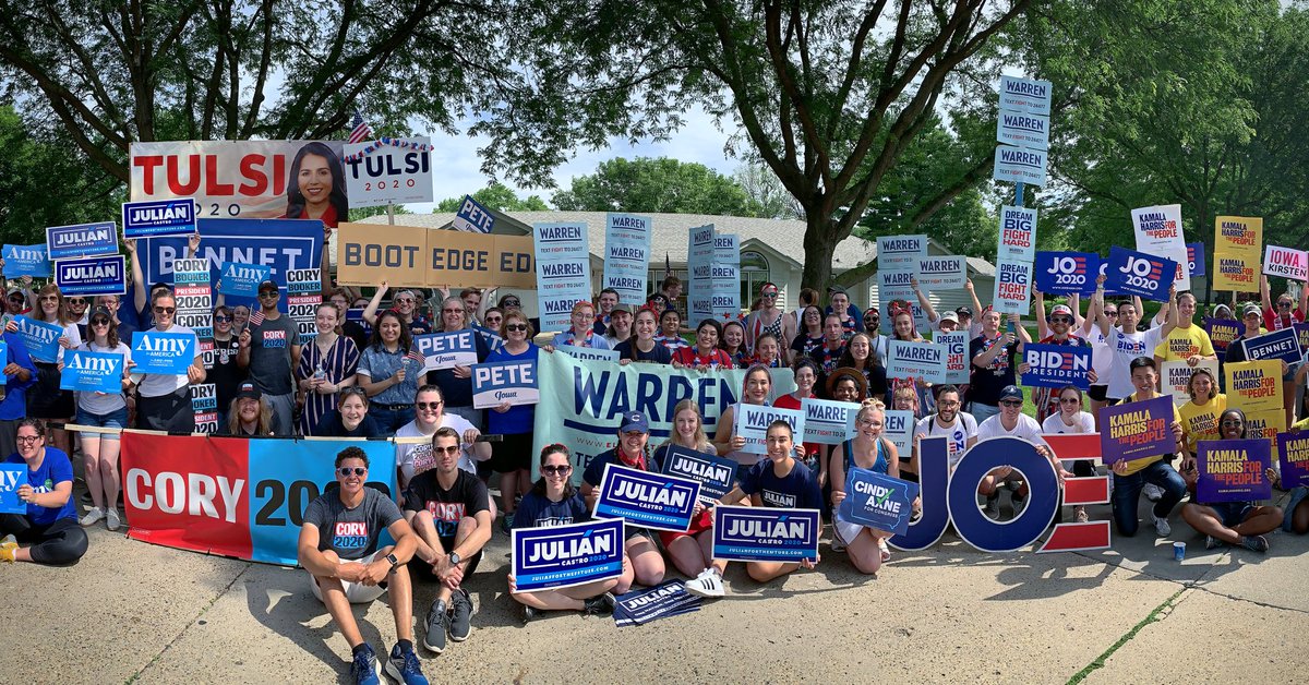 Campaigners for Democratic Presidential candidates on the Fourth of July. Photo courtesy: Twitter/@JulianCastro