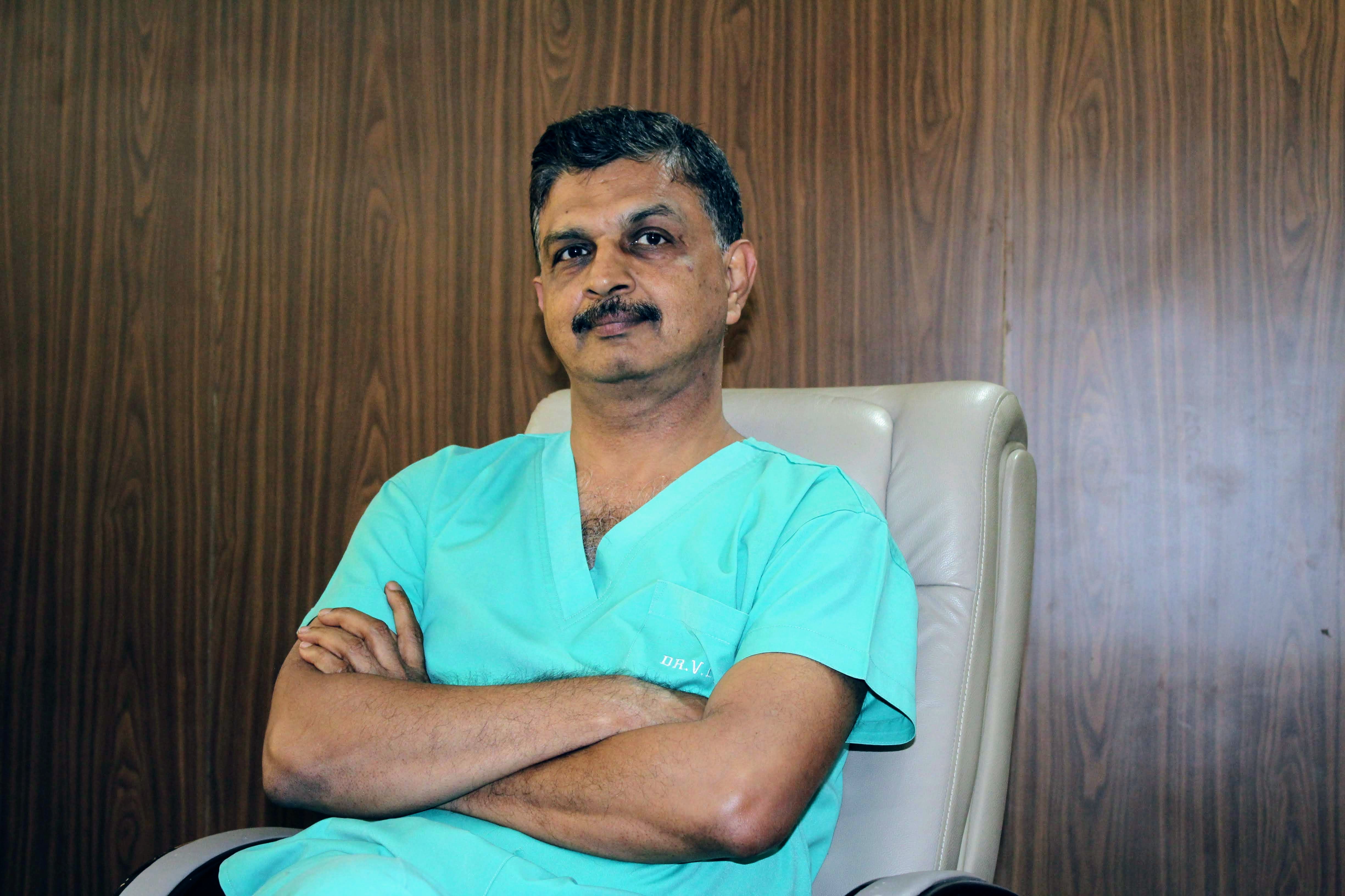 Dr Vikram Shah of Shalby Hospitals has developed the OS Needle which can pass through both bone and soft tissue easily, thus reducing recovery time. Photo courtesy: Kunal Trivedi