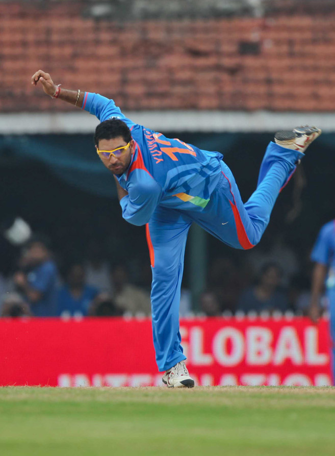 Yuvraj scored 8,609 runs in 304 ODIs for India with 14 centuries and 52 fifties. He also took 111 wickets with his left arm slow bowling.