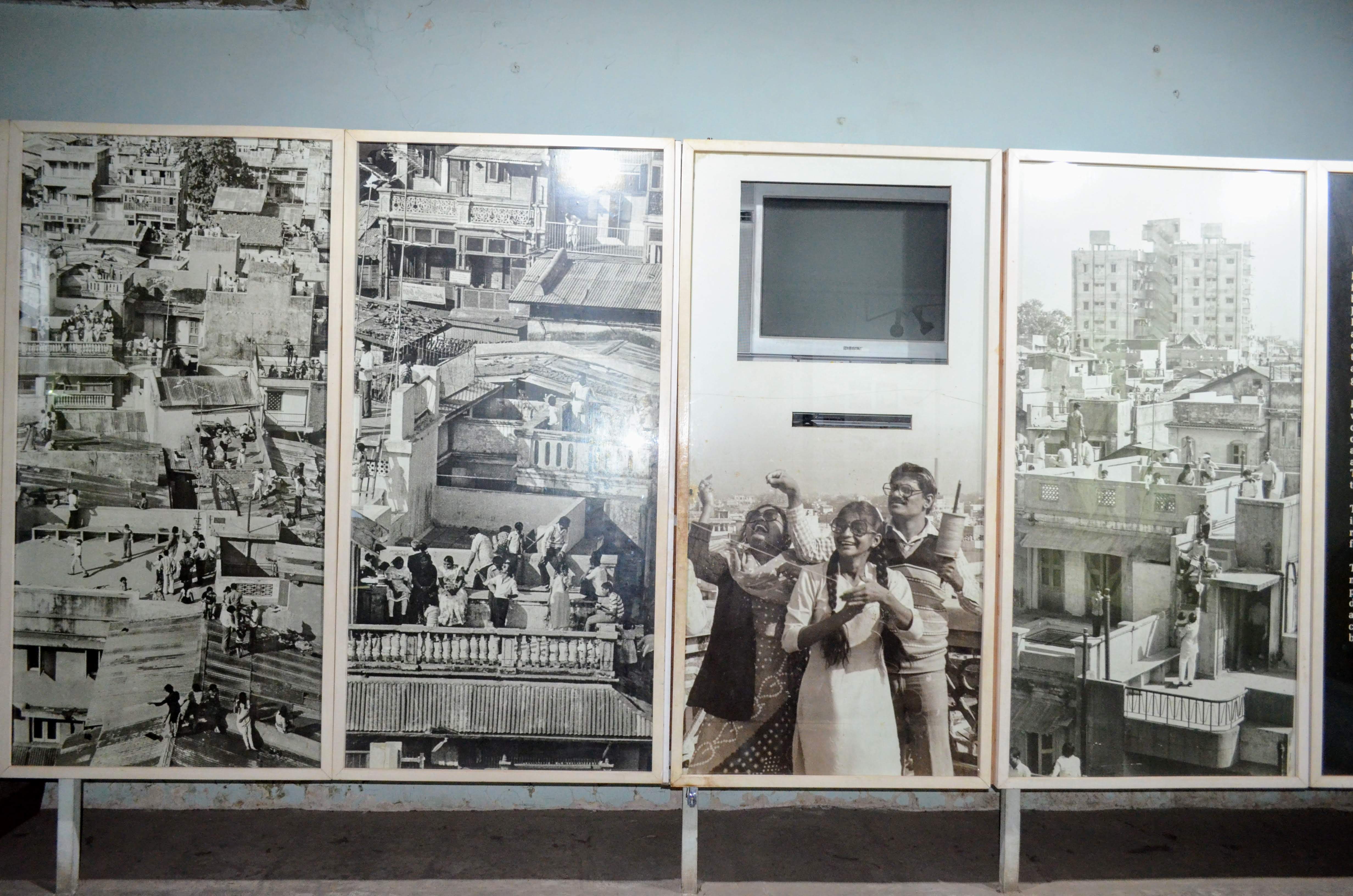 Life-size photographs in the museum depict the kite-fliers’ frenzy. Photo courtesy: Kunal Trivedi