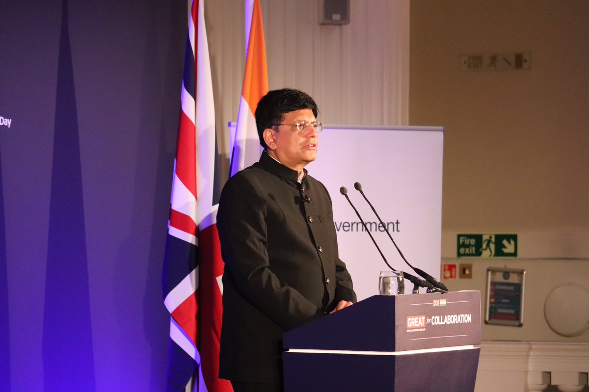 Goyal also addressed the India-UK Joint Economic and Trade Committee (JETCO) on Monday to explore growth opportunities and address barriers to trade.