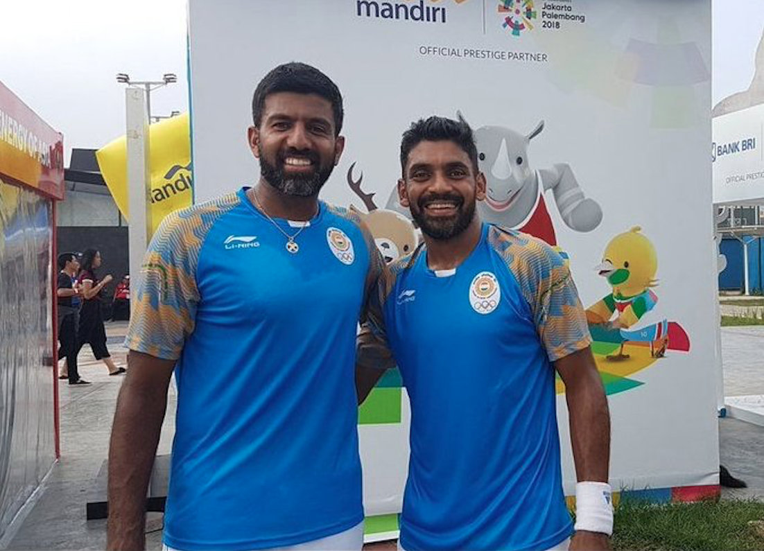Rohan Bopanna and Divij Sharan. Photo courtesy: Twitter/@rohanbopanna