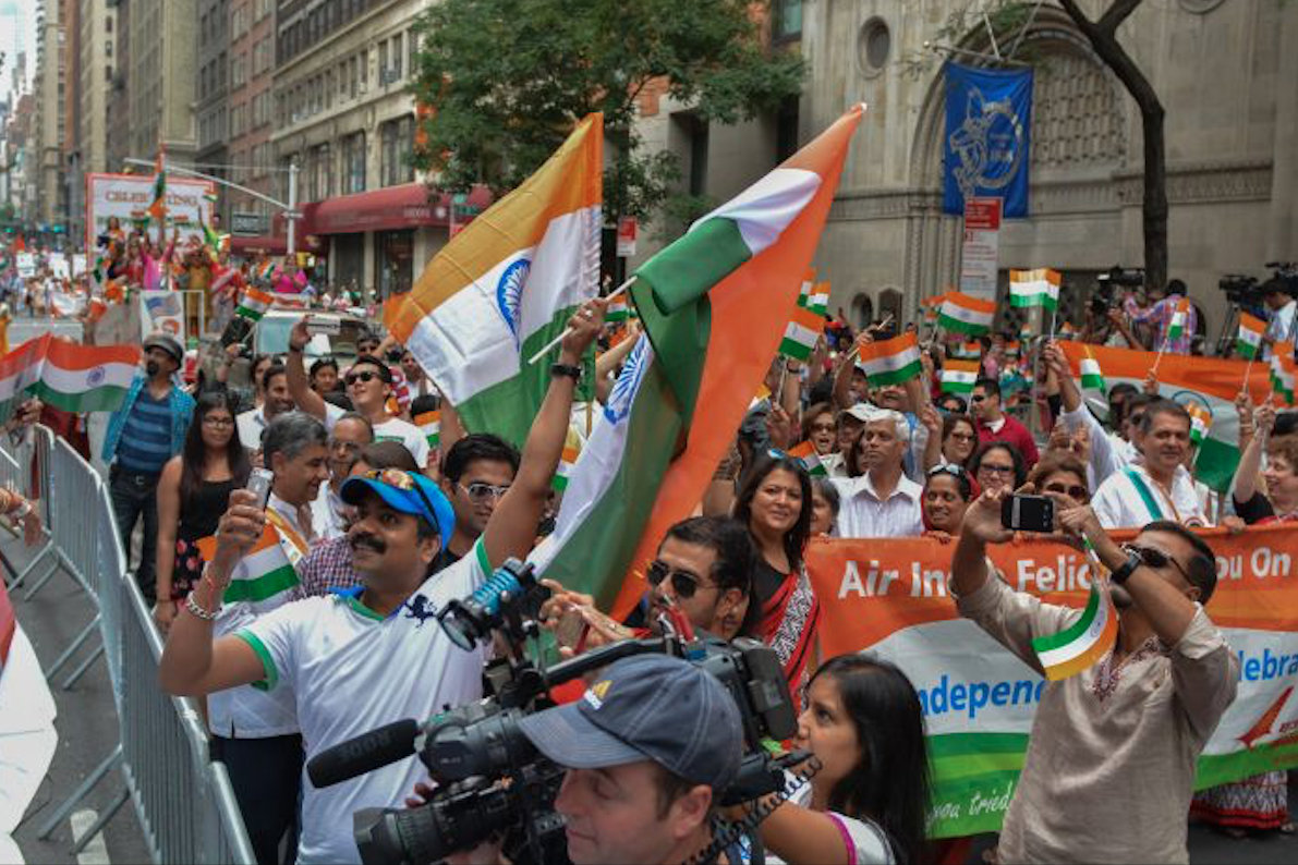 This is the largest parade outside India to mark the country’s independence. Photo courtesy: www.fianynjct.org