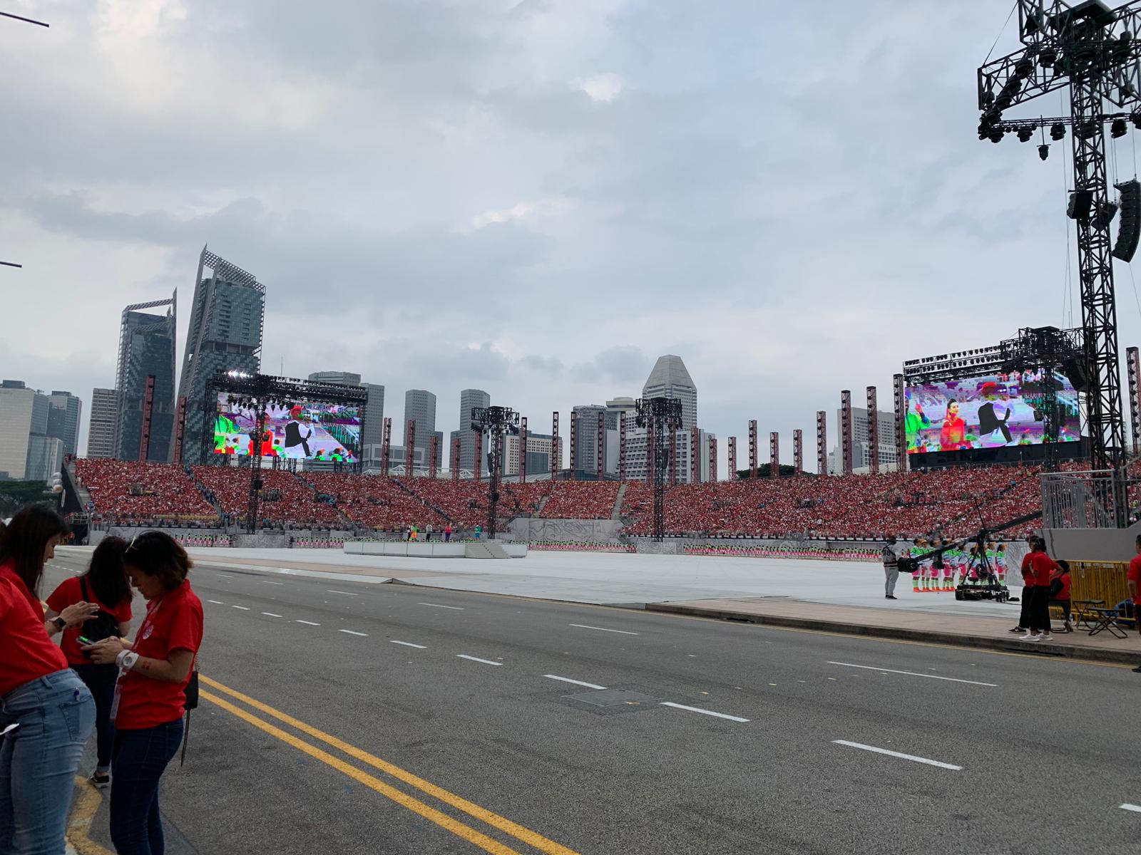 The Singapore National Day Parade is being held at the Padang. Photo courtesy: Connected to India