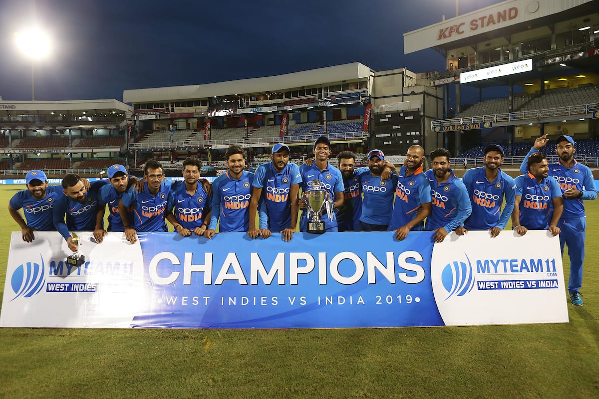 India won the ODI series against the West Indies 2-0. Photo courtesy: Twitter/@imVkohli