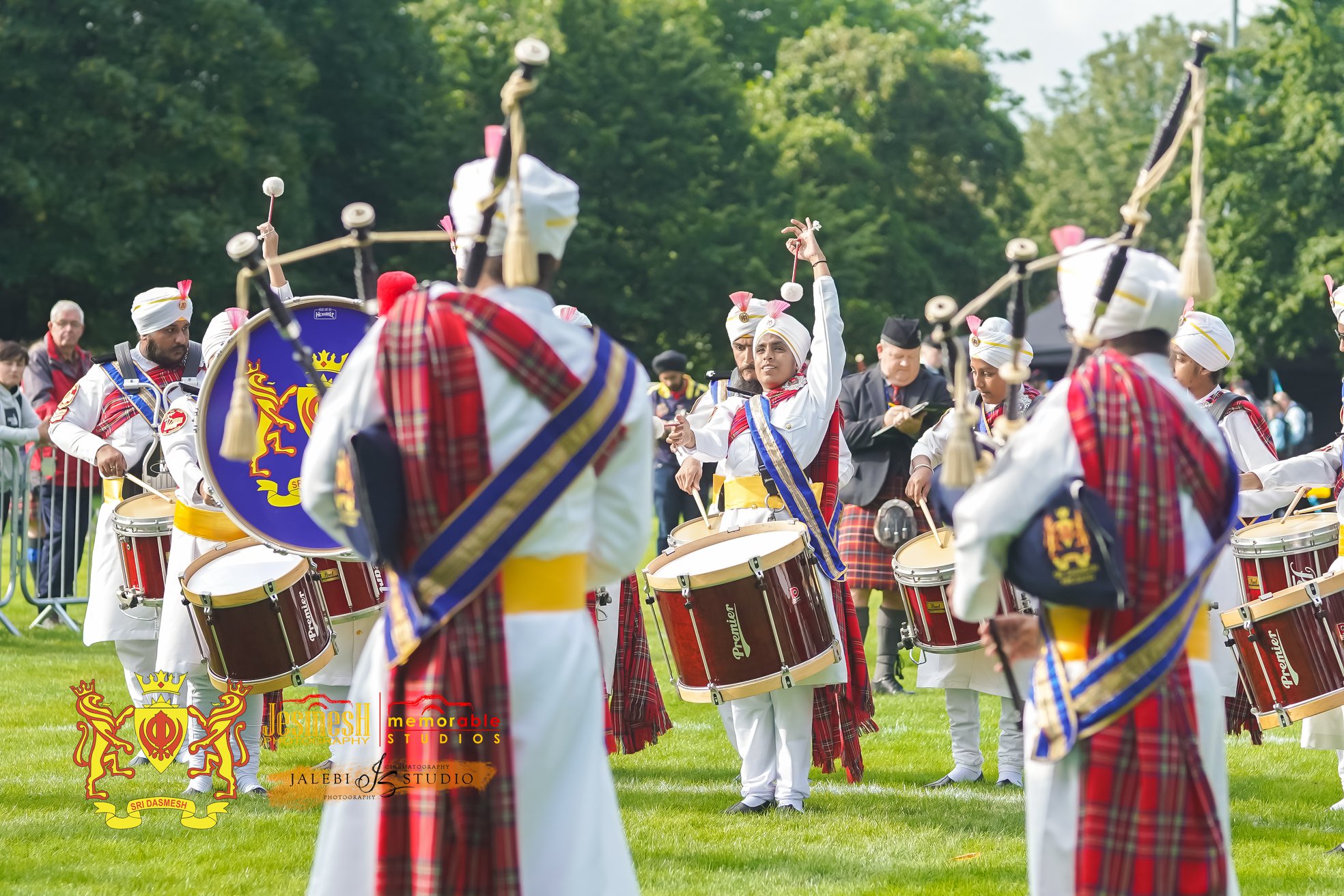Sri Dasmesh Pipe Band at World Pipe Band Championships. Photo courtesy: Sri Dasmesh Pipe Band FB