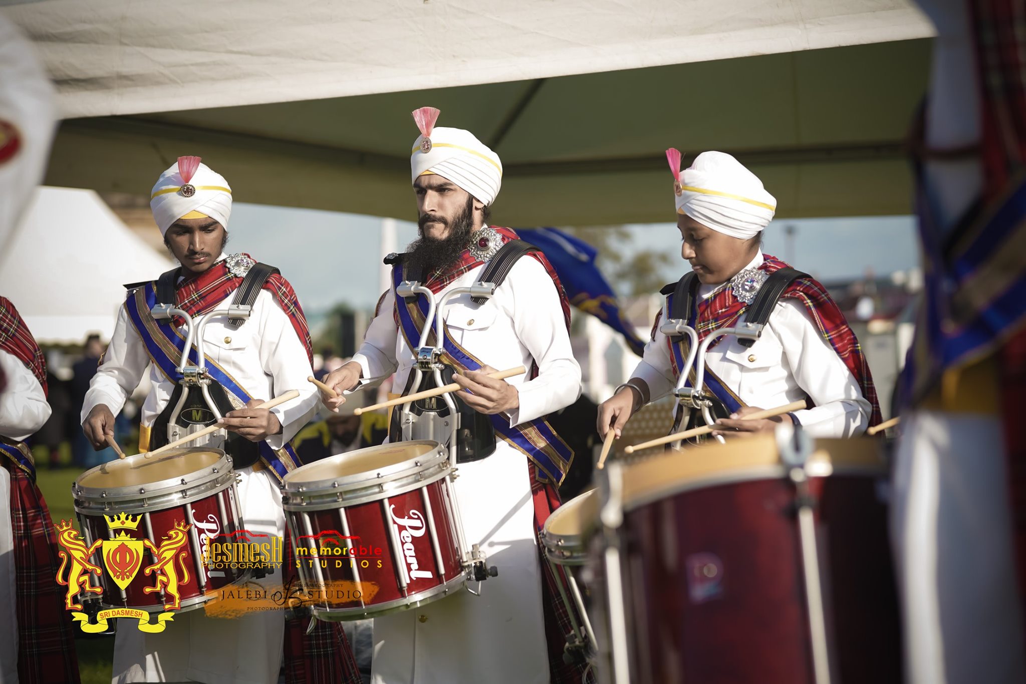 Sri Dasmesh Pipe Band at World Pipe Band Championships. Photo courtesy: Sri Dasmesh Pipe Band FB