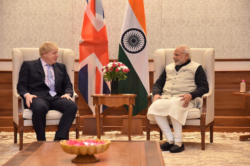 Modi, in a telephone call with Johnson, said vested interests were pursuing their agenda with violent means.