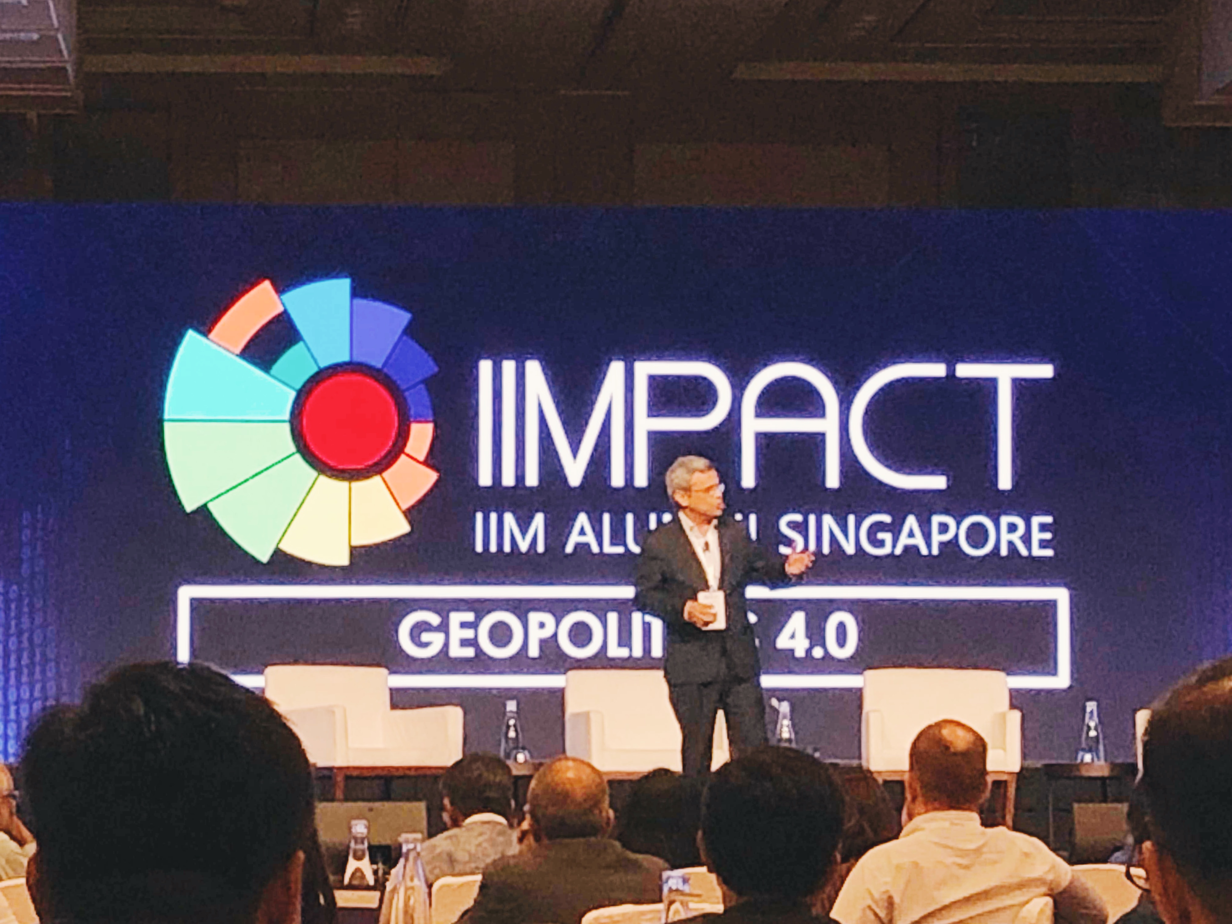 Indian High Commissioner to Singapore, Jawed Ashraf giving the keynote address on Geopolitics 4.0. Photo courtesy: Connected to India