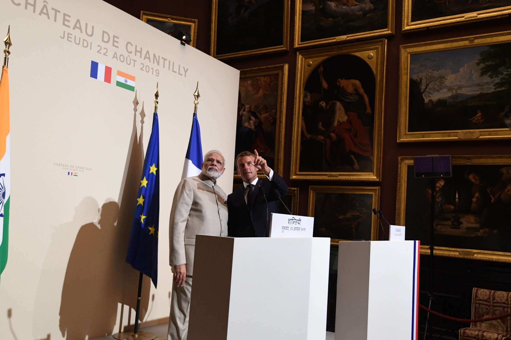 France will deliver the first of 36 Rafale fighter jets to India next month. Photo courtesy: Twitter/@narendramodi