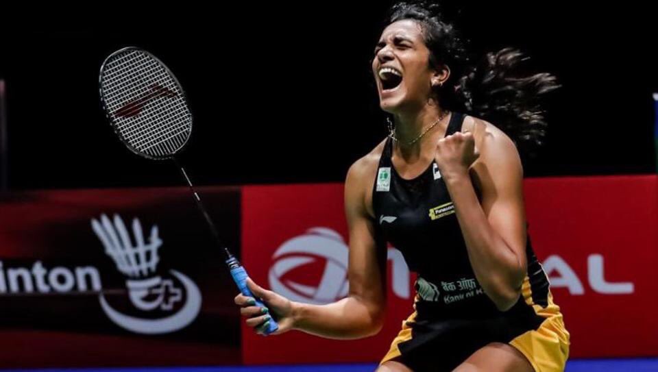 PV Sindhu won gold at the badminton World Championships in Basel on Sunday. Photo courtesy: Twitter/@GautamGambhir
