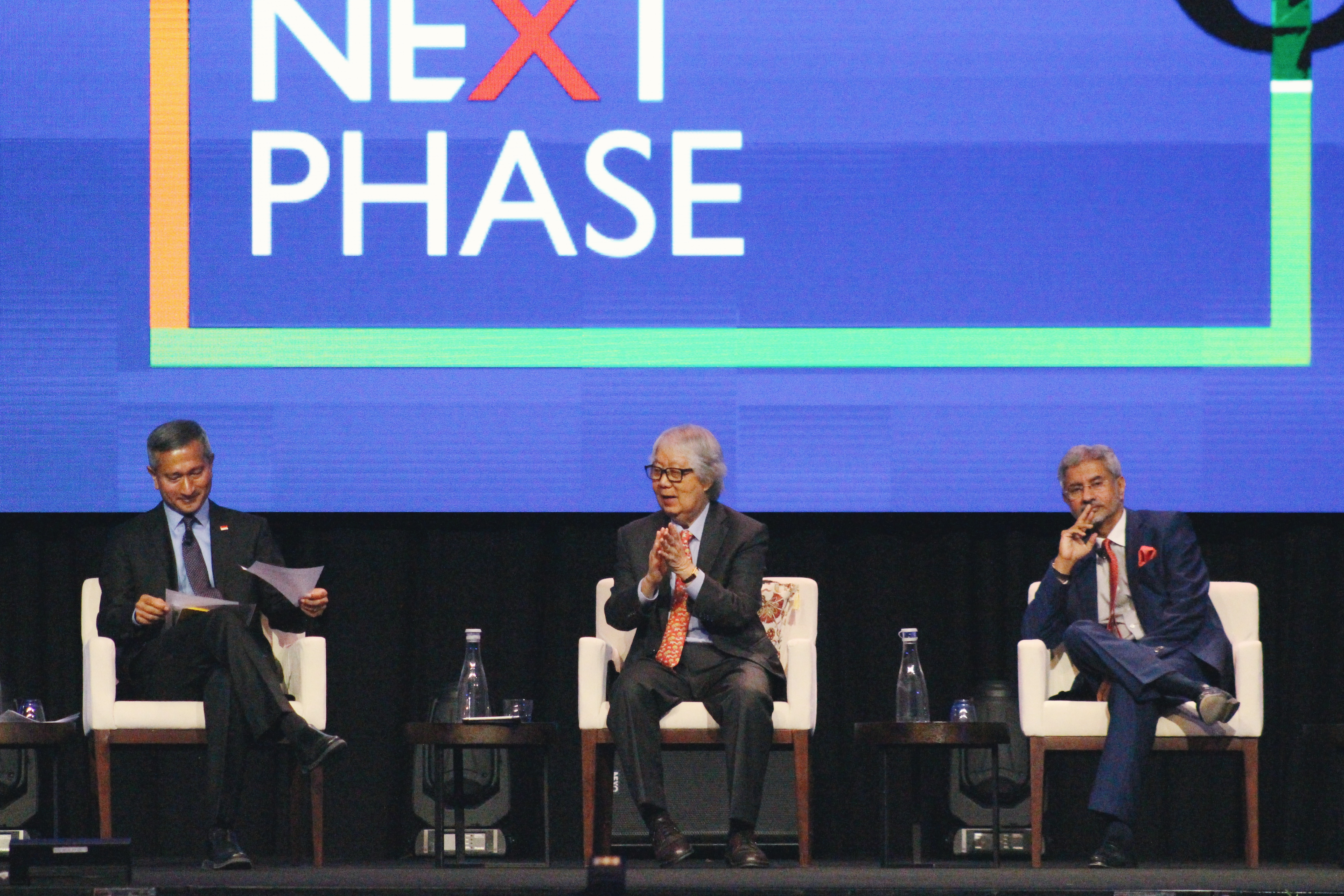 Both foreign ministers painted optimistic views on the future of India-Singapore links. Photo: Connected to India