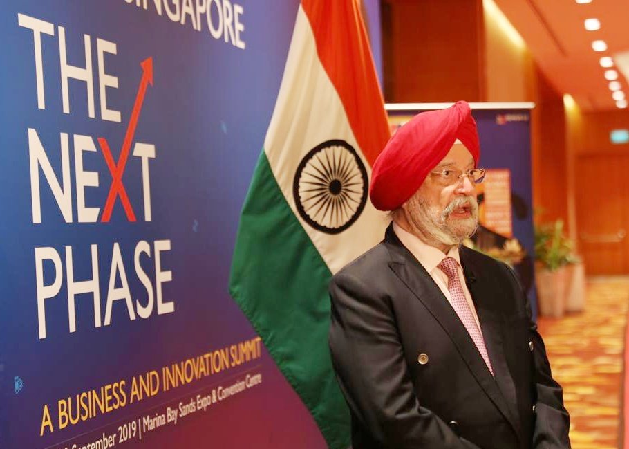 For India, Singapore has been, over the past three decades, the political, economic and intellectual bridge to South East Asia , Hardeep Singh Puri, India's Minister of State for Housing, Urban Affairs, Civil Aviation and Commerce and Industry said. Photo courtesy: Twitter/@HardeepSPuri