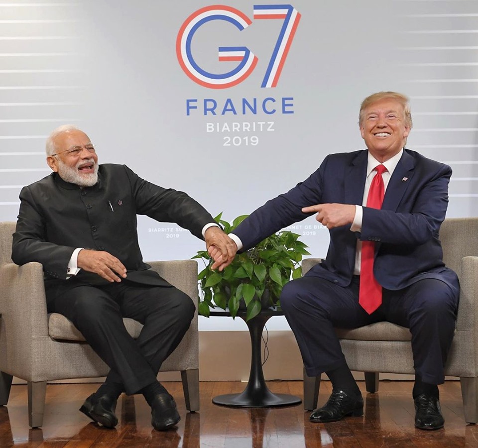 Modi requested Trump for a joint address when they met at G7 in France last month. Photo courtesy: Facebook/Narendra Modi
