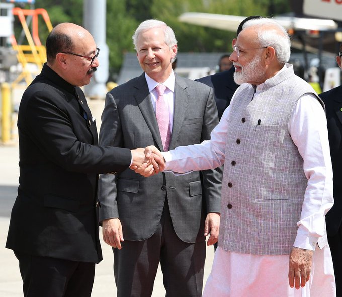 Modi arrived in Houston on Saturday