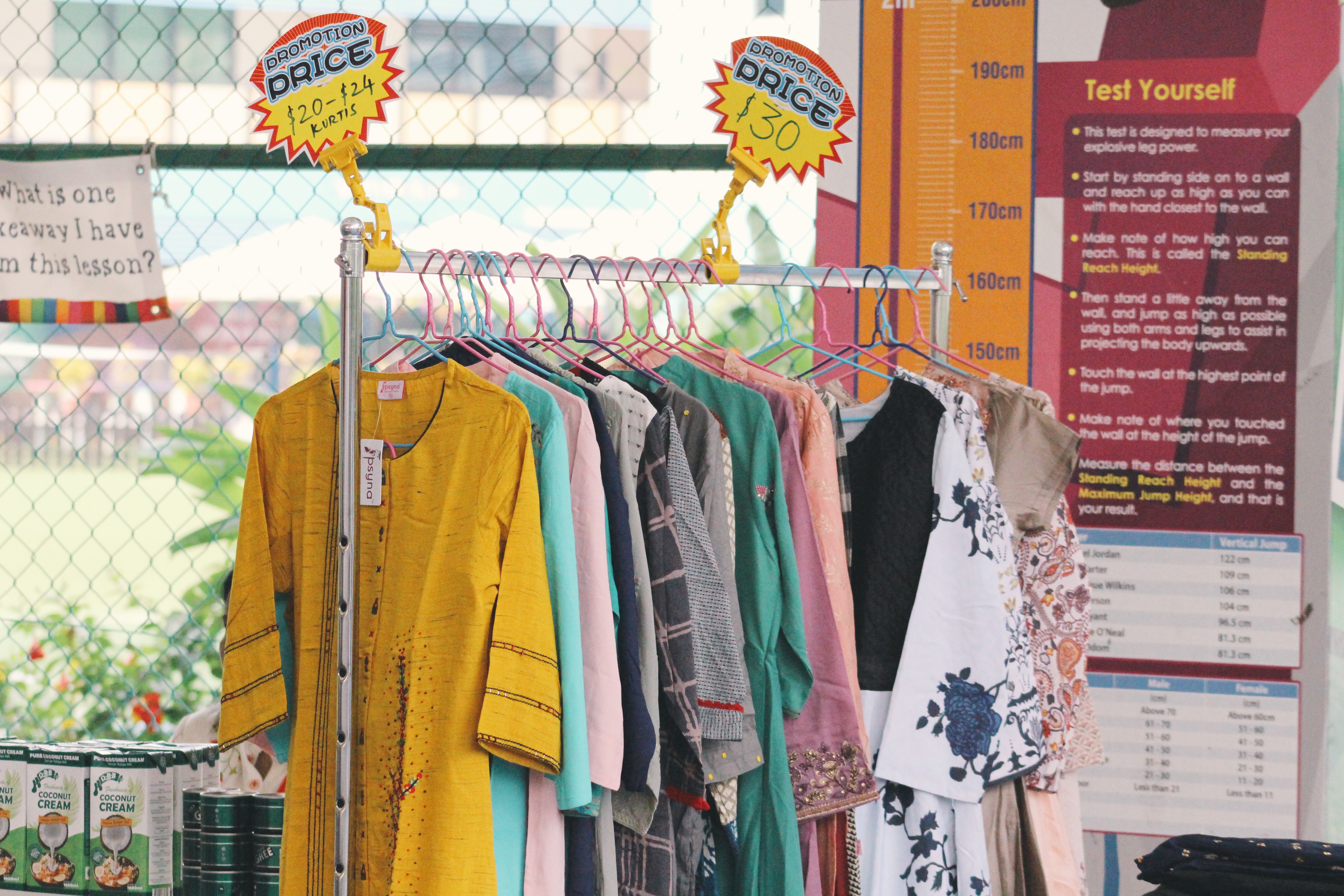 Stores selling kurtis at Onam Village 2019. Photo: Connected to India