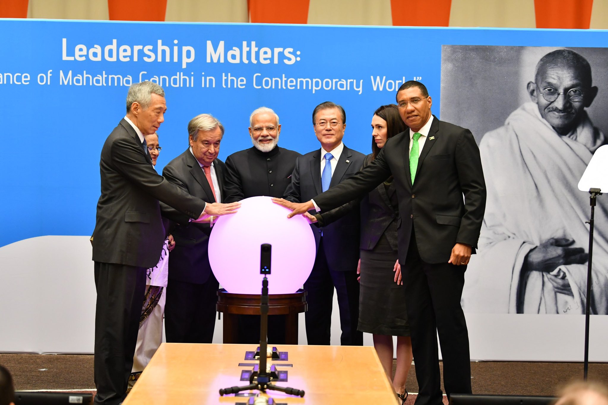 The UN event was attended by many world leaders including Singapore Prime Minister Lee Hsien Loong. Photo courtesy: Twitter/@MEAIndia