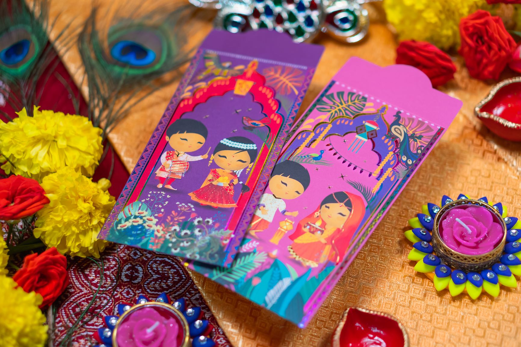 This year’s DBS and POSB Deepavali packets can be up-cycled into lantern décor. Photo courtesy: DBS