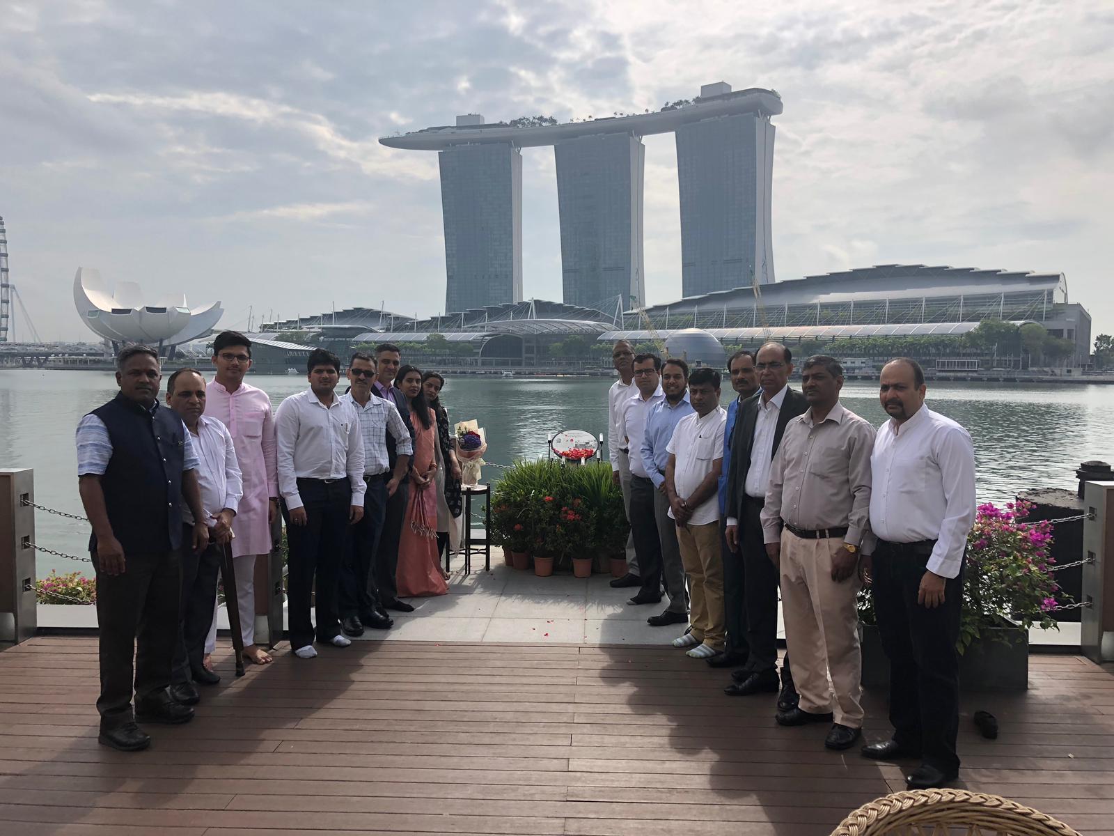 Marking Mahatma Gandhi's 150th birth anniversary at Clifford Pier. Photo courtesy: Indian High Commission in Singapore