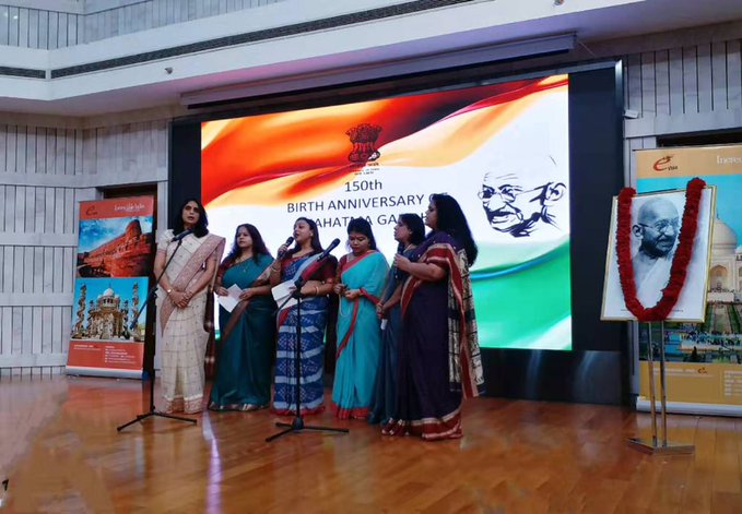 event, which was attended  by Indian community members, also included the singing of Bhajans and a children's quiz @EOIBeijing
