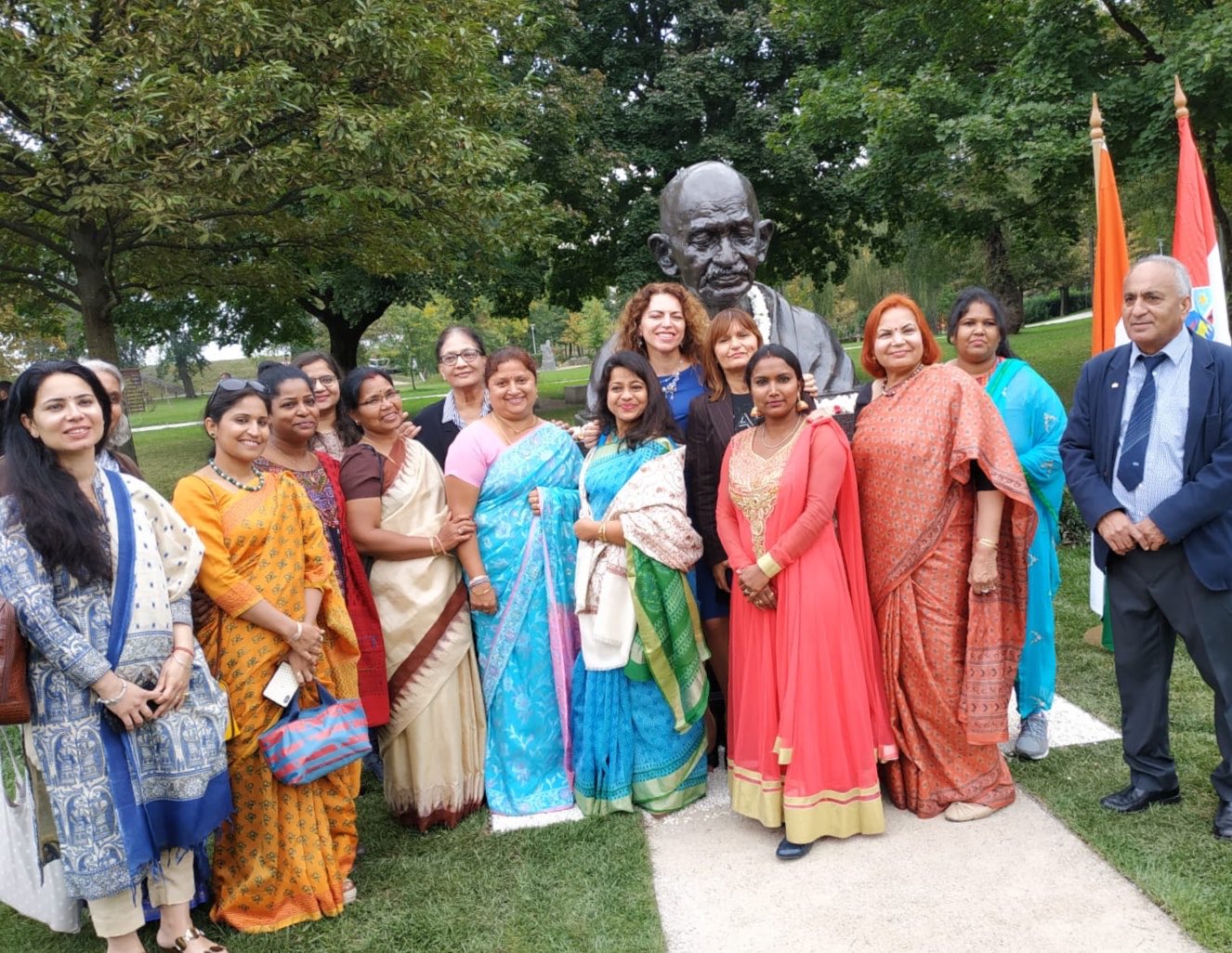 Indians in Croatia come together to celebrate Gandhi at 150. Photo courtesy: Twitter/@DeeptaNagpal