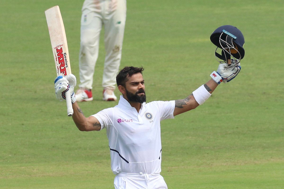 Virat Kohli scored his seventh double ton in the 2nd Test against South Africa. Photo courtesy: Twitter/@BCCI
