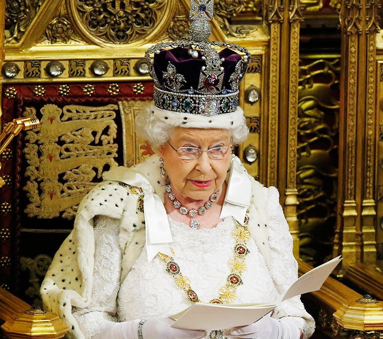 Queen Elizabeth II delivered her speech in a parliamentary ceremony on Monday. Photo courtesy: Twitter/@ispreview