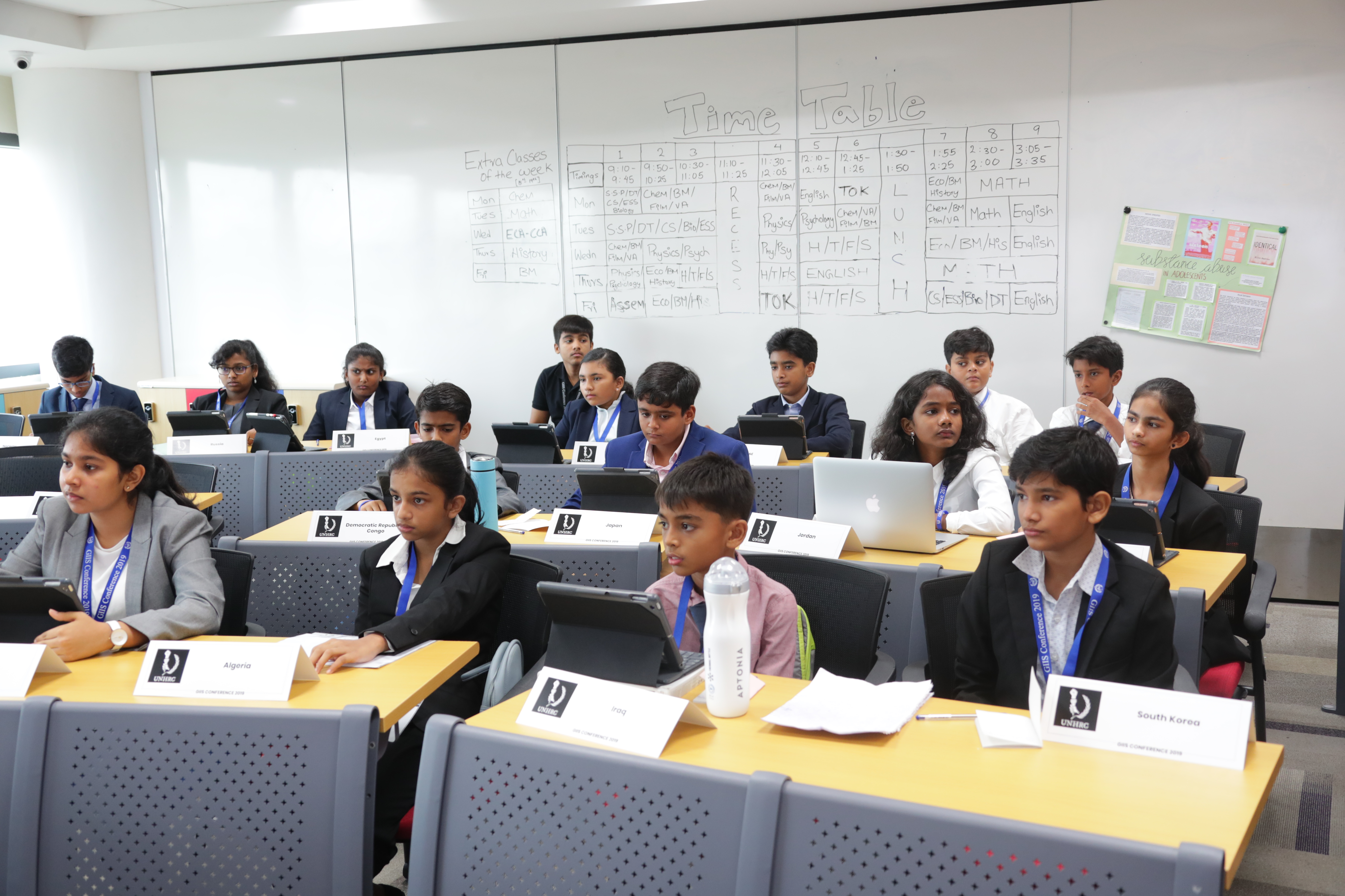 At the GIIS Conference, student delegates learned about the complexity and intricacy of international crises and learnt to respect different perspectives in the process. Photo courtesy: GIIS
