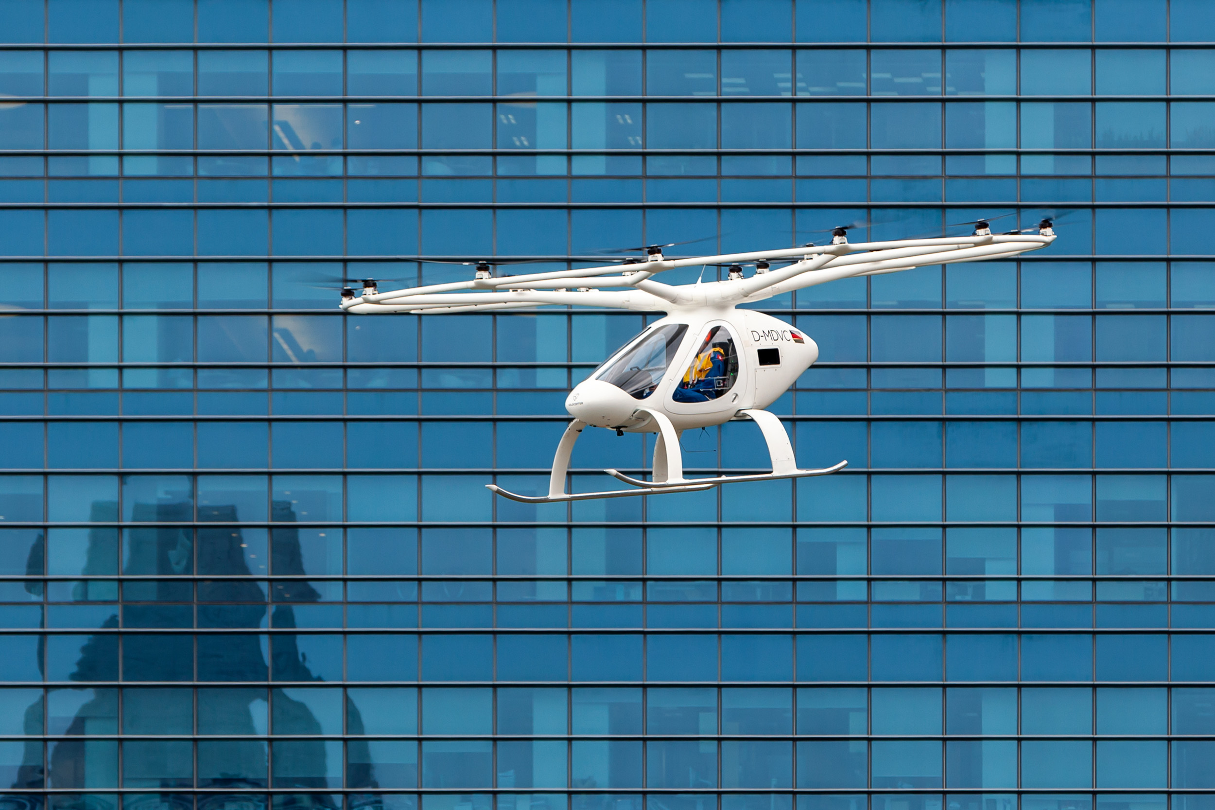 The flight covered a distance of approximately 1.5 km and lasted for two minutes. Photo courtesy: Nikolay Kazakov for Volocopter
