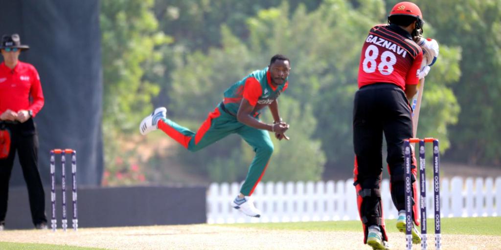 Kenya beat Singapore by 7 wickets in the ICC T20 World Cup Qualifier. Photo courtesy: Twitter/@T20WorldCup