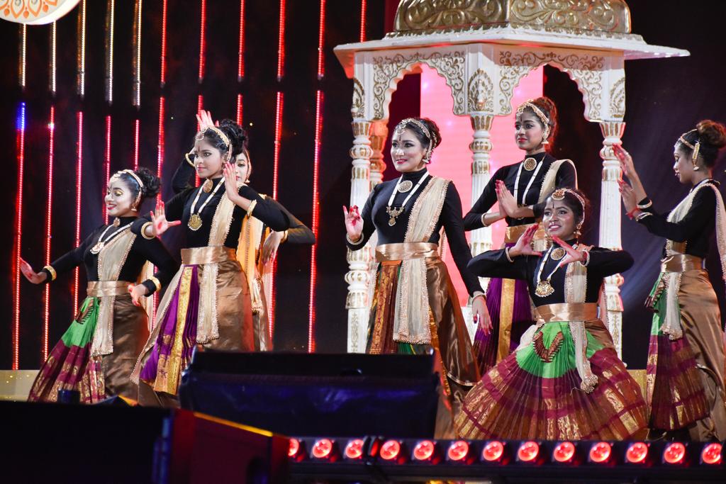 When the countdown ended at midnight over 300 artistes thronged the stage to usher in the festival of lights with fireworks and pyrotechnics. Photo courtesy: Mediacorp