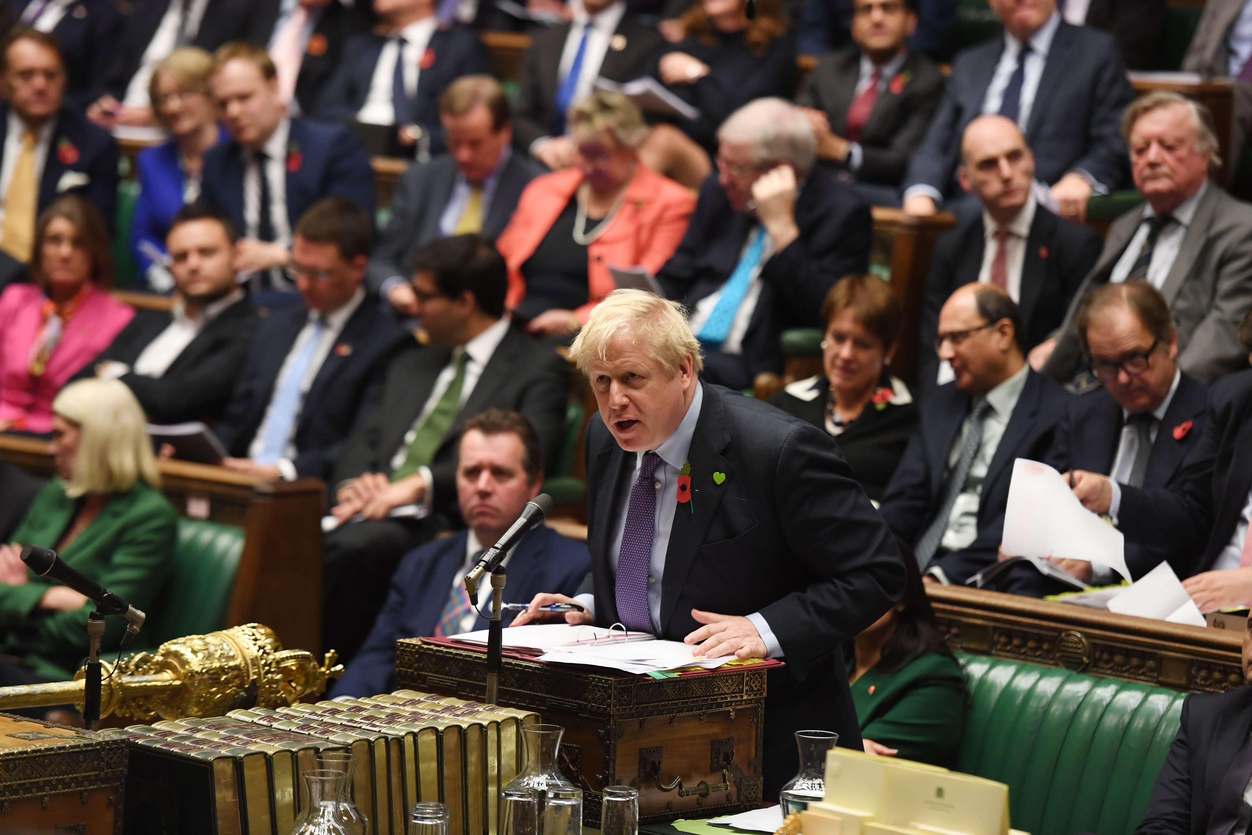 UK Prime Minister Boris Johnson speaking in the House of Commons. Photo courtesy: Twitter/@HouseofCommons