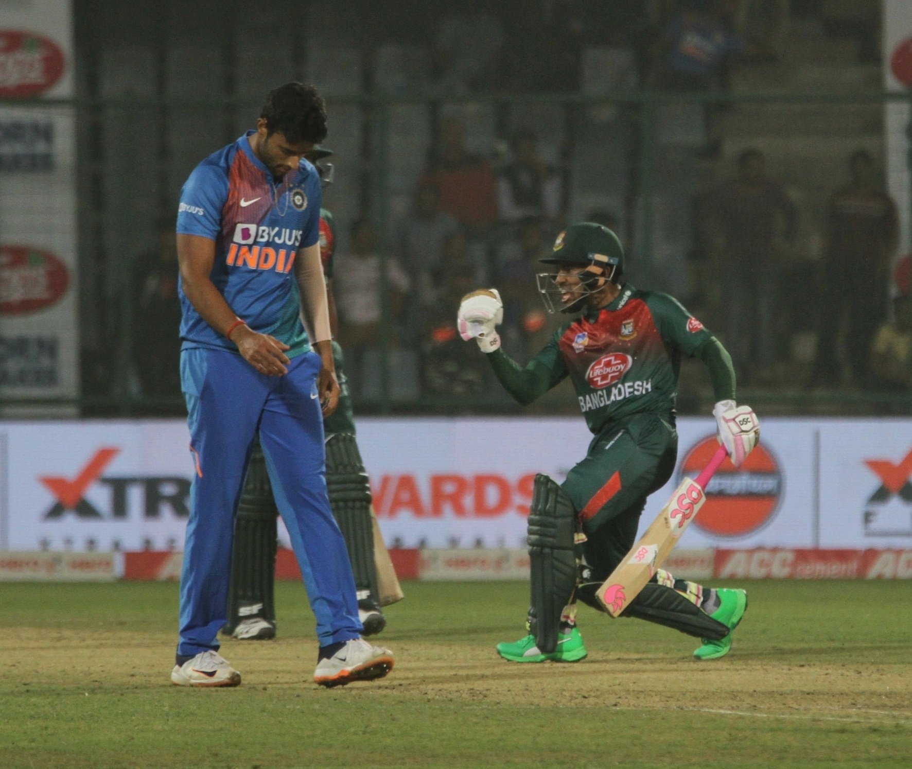 Bangladesh won their first T20I against India in nine attempts. Photo courtesy: Twitter/@BCBTigers