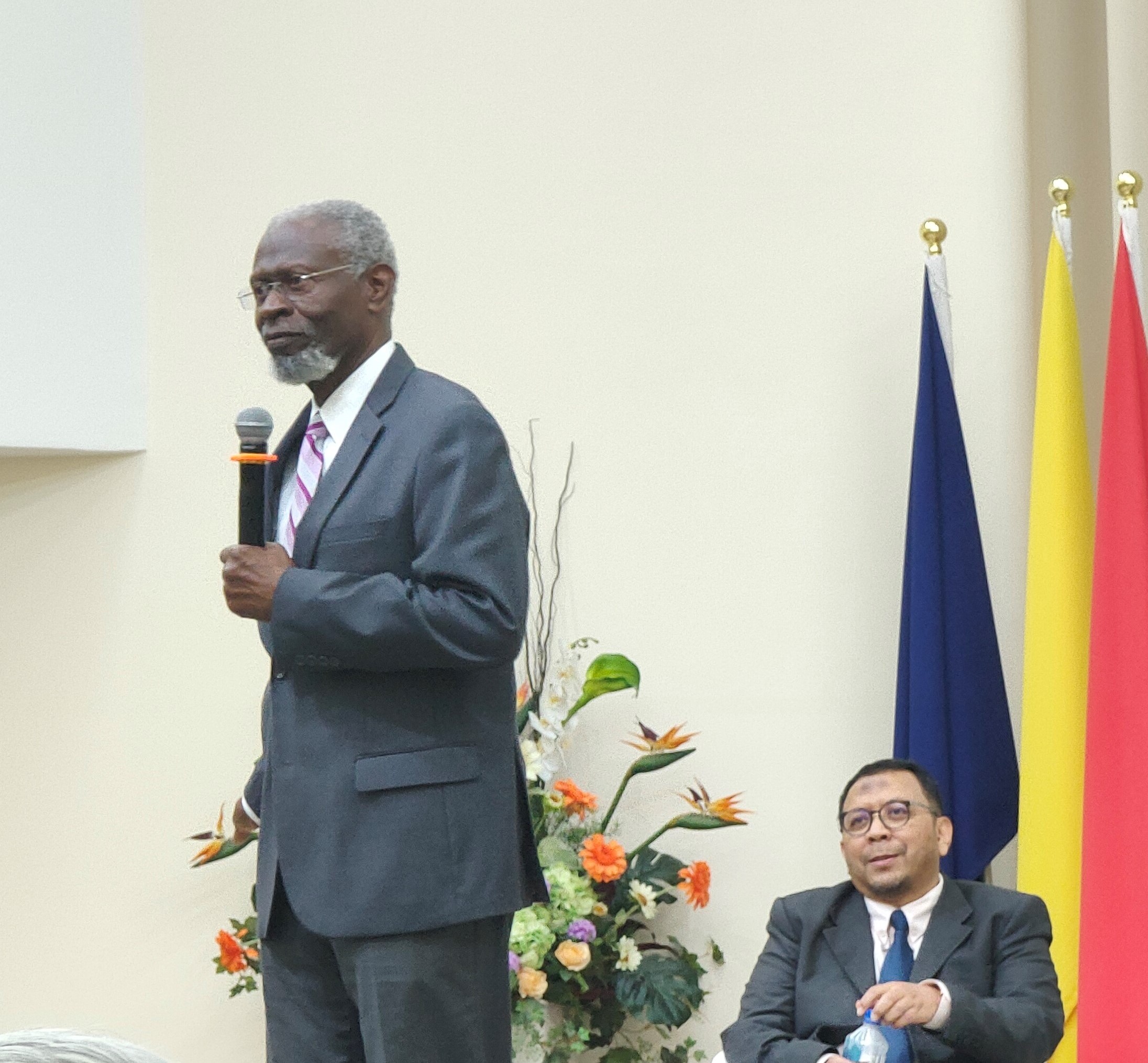 Dr Lawrence Edward Carter Sr. Dean, Martin Luther King Jr. International Chapel speaking at the Interfaith Symposium On Harmonious And Peaceful Co-existence In Diversity.
