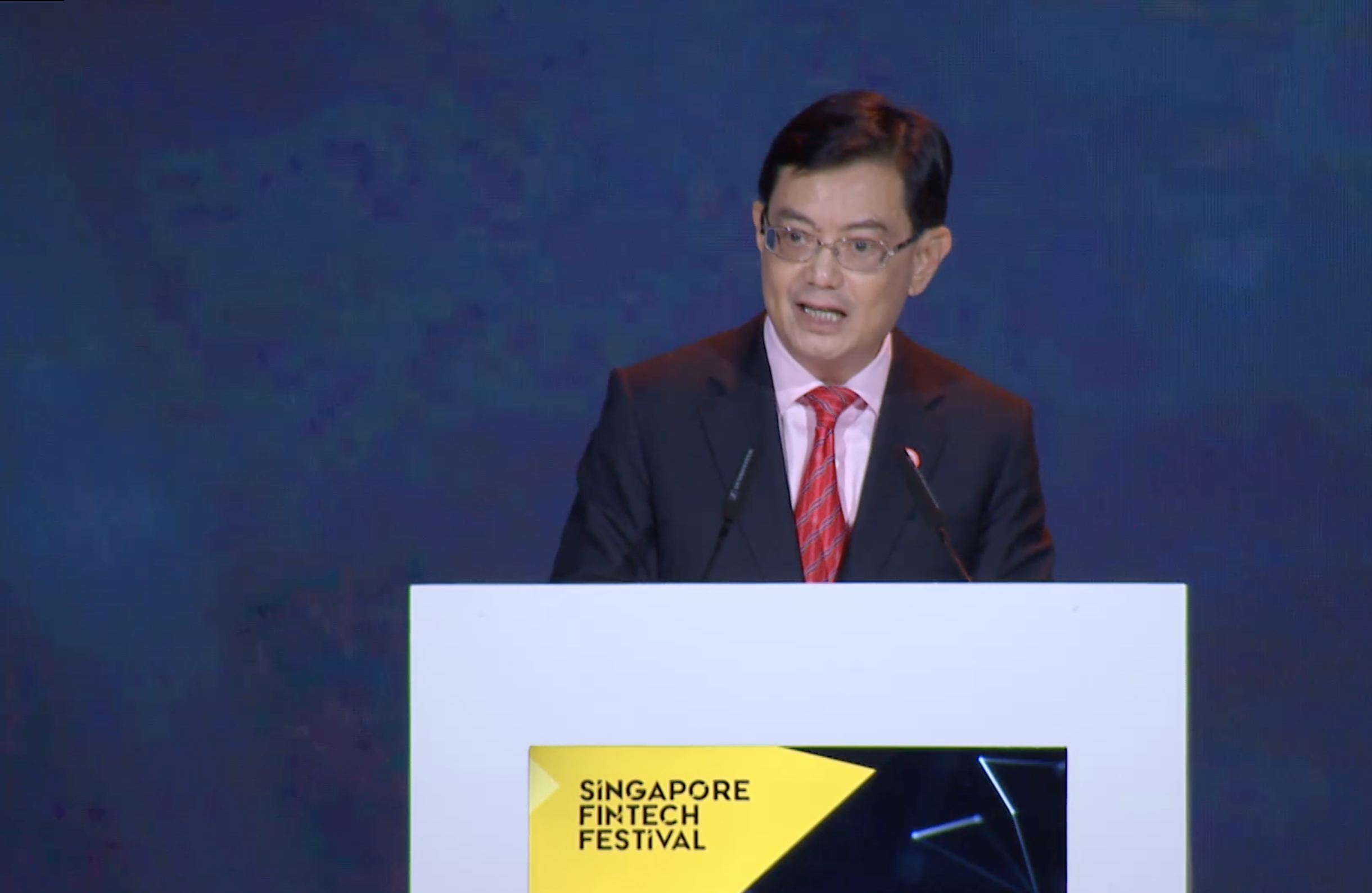 Deputy Prime Minister Heng Swee Keat announced the launch of the Open Innovation Network (OIN) at the Singapore Fintech Festival x Singapore Week of Innovation and TeCHnoloy (SFF x SWITCH). Photo courtesy: IMDA