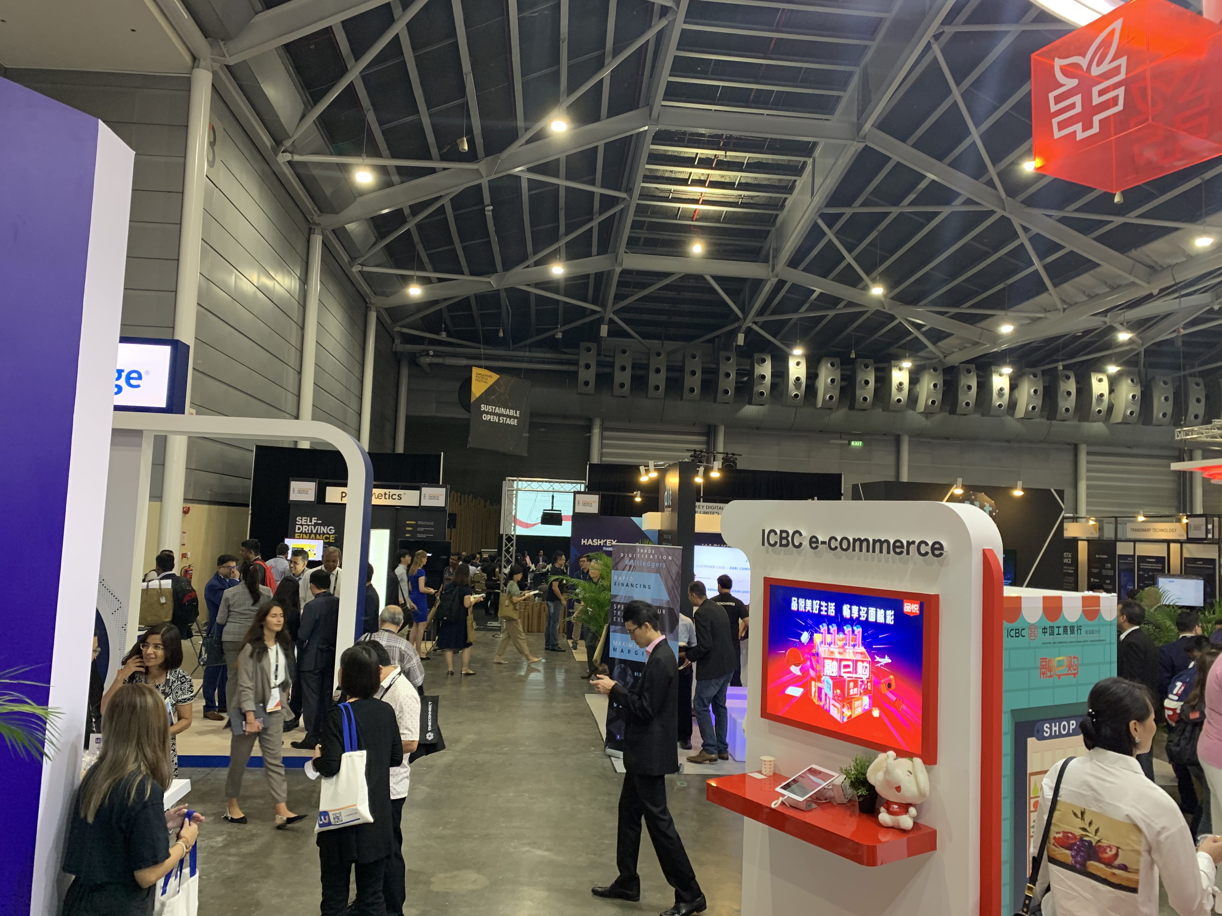 The fourth edition of the Singapore FinTech Festival featuring more than 400 speakers, over 900 exhibitors, 41 international pavilions, and about 60,000 participants from 130 countries
