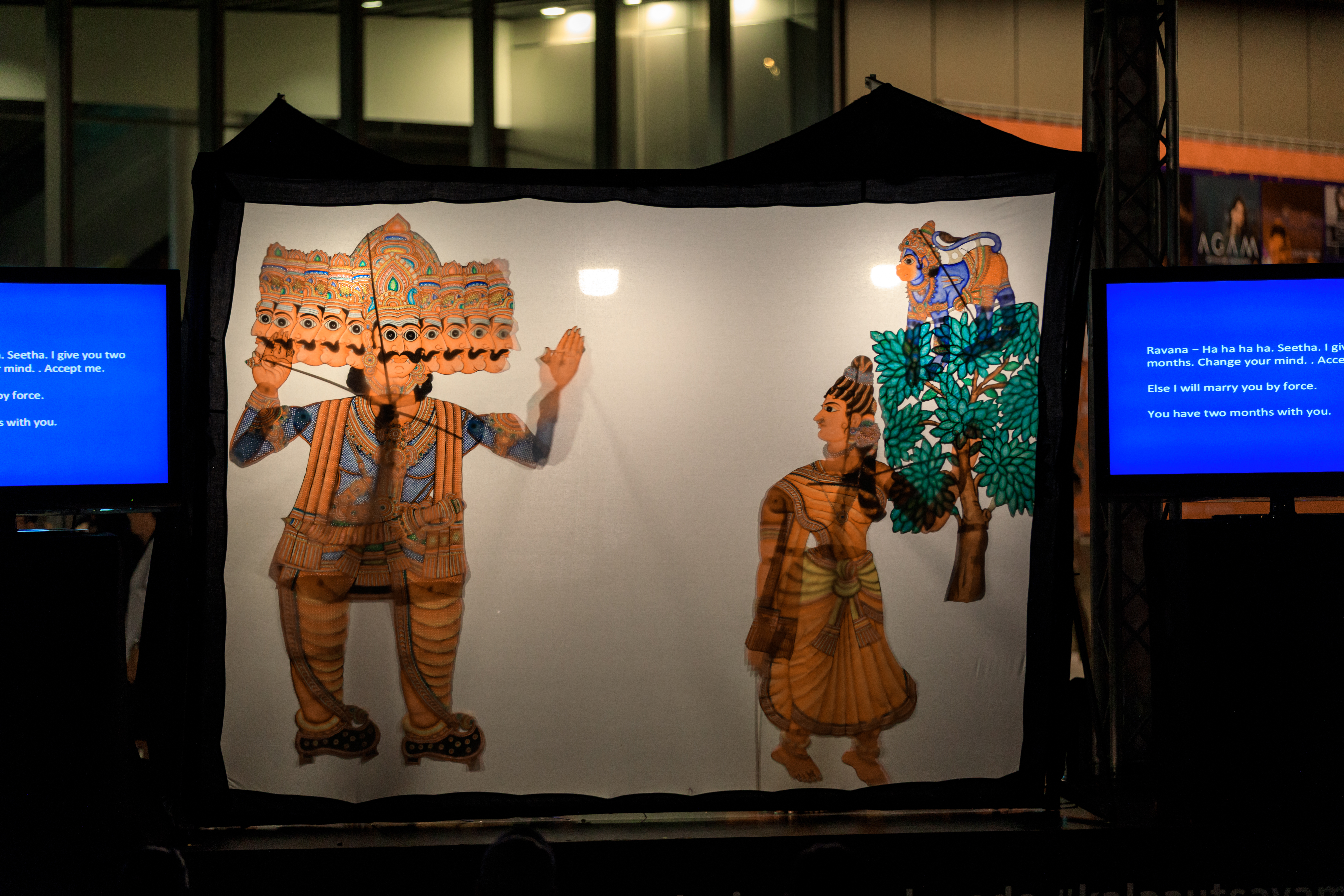 At the Esplanade forecourt garden, shadow puppet show Tholu Bommalatta captivated audiences young and old alike! Photo courtesy: Esplanade