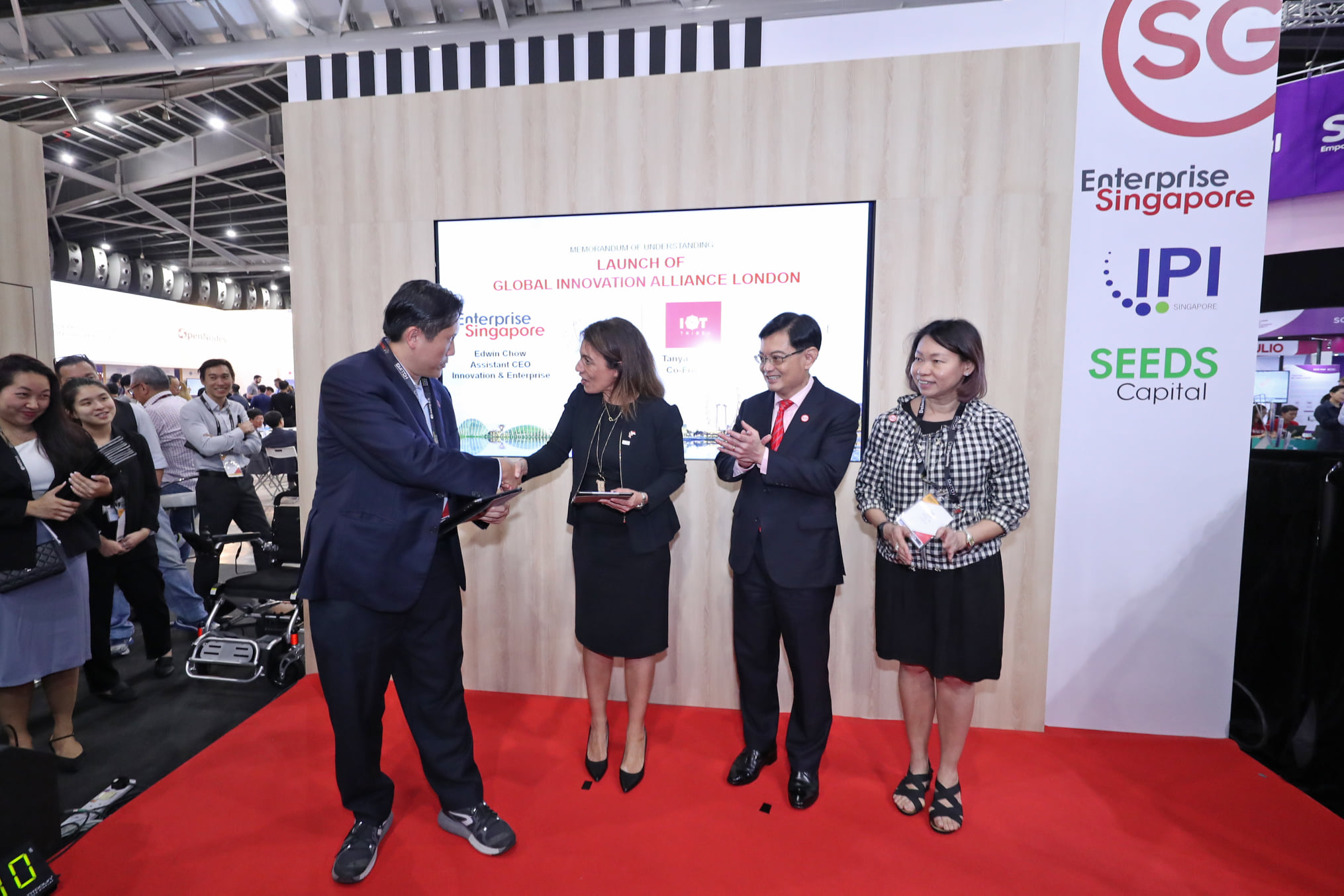 The expansion of Global Innovation Alliance (GIA) will plug Singapore technology startups and SMEs into the innovation ecosystem in the UK through London, as well as support UK-based startups to scale up in Asia by using Singapore as a springboard, said DPM Heng Swee Keat. Photo courtesy: MCI Clement