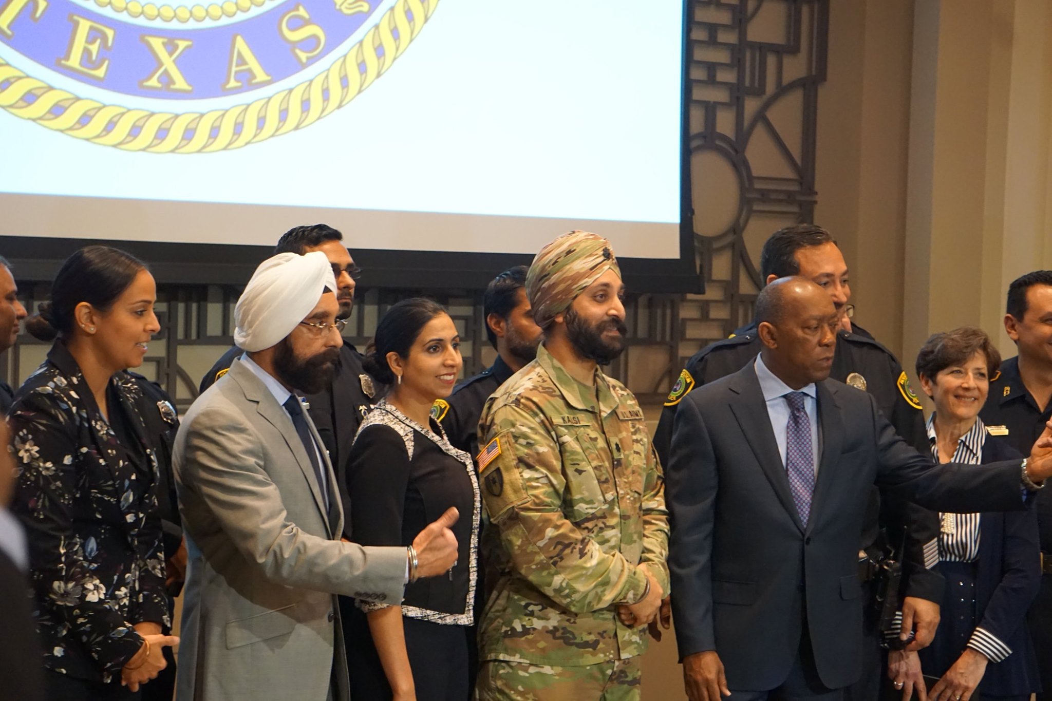 Mayor Sylvester Turner started the press conference remembering and thanking Deputy Sandeep Singh Dhaliwal, a Sikh-American police officer who was shot while conducting a traffic stop earlier in the year.