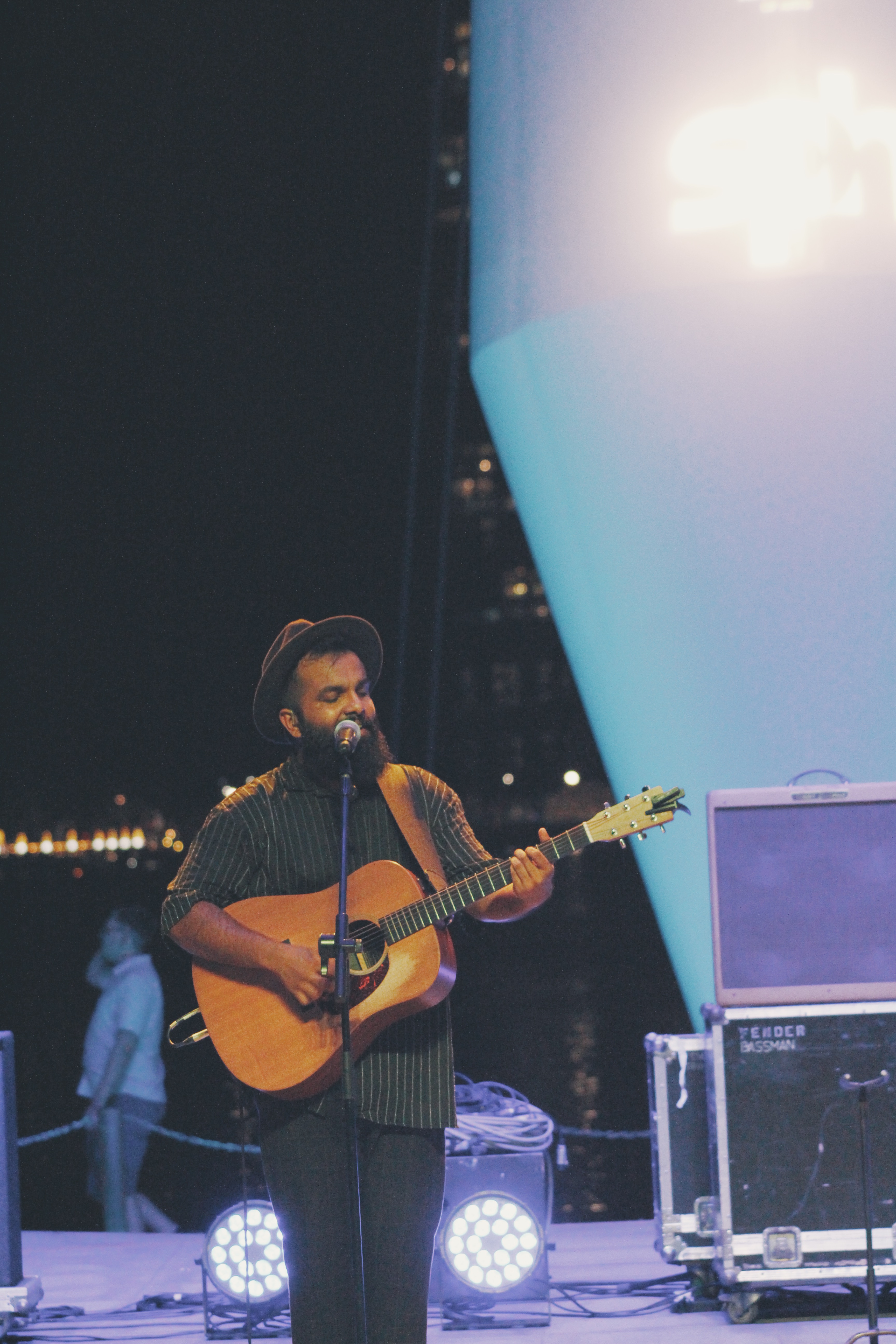 Vocalist Ashwin Gopakumar was great at leading the audience to sing along. Photo: Connected to India