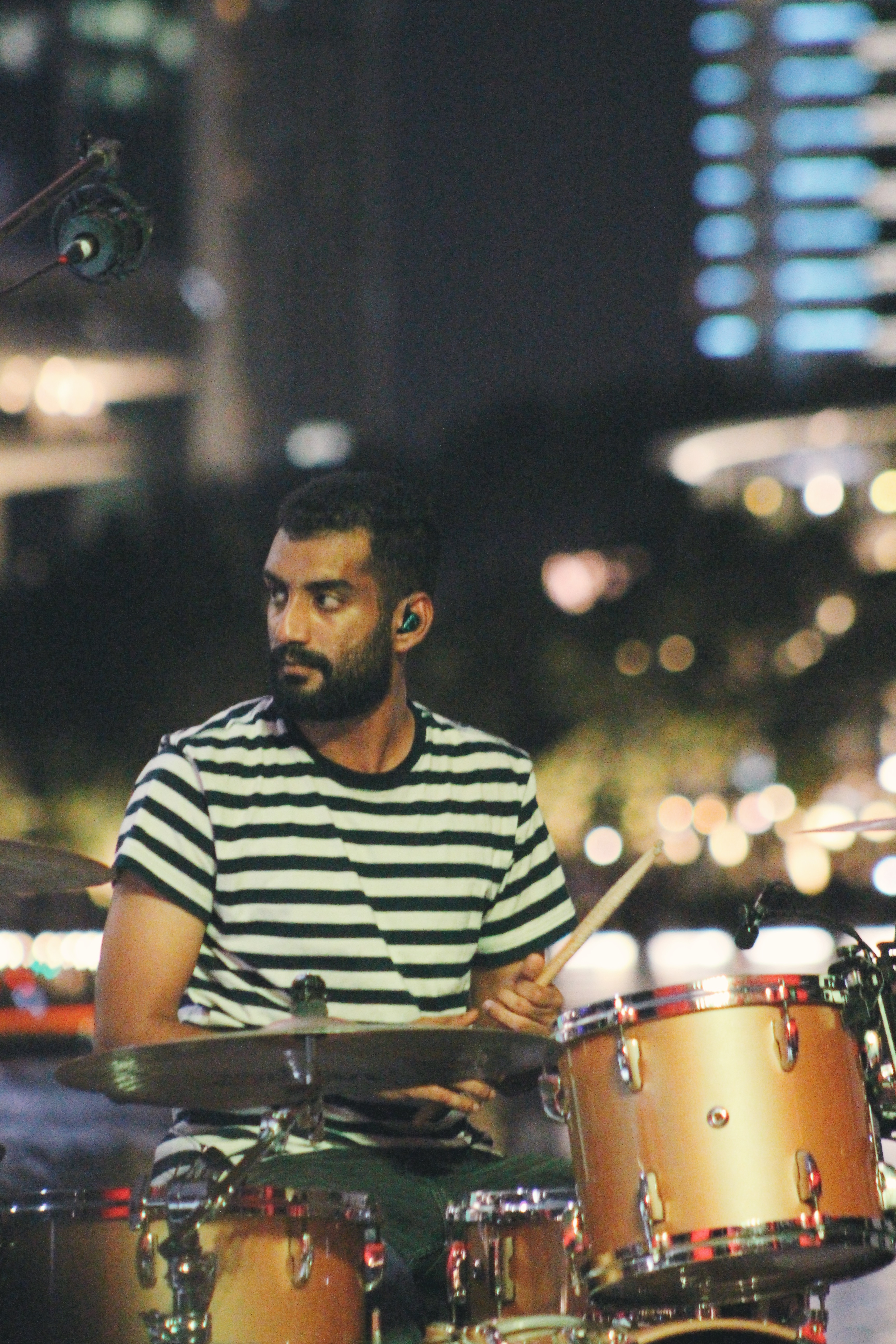Sailesh G Pai on drums for When Chai Met Toast. Photo: Connected to India